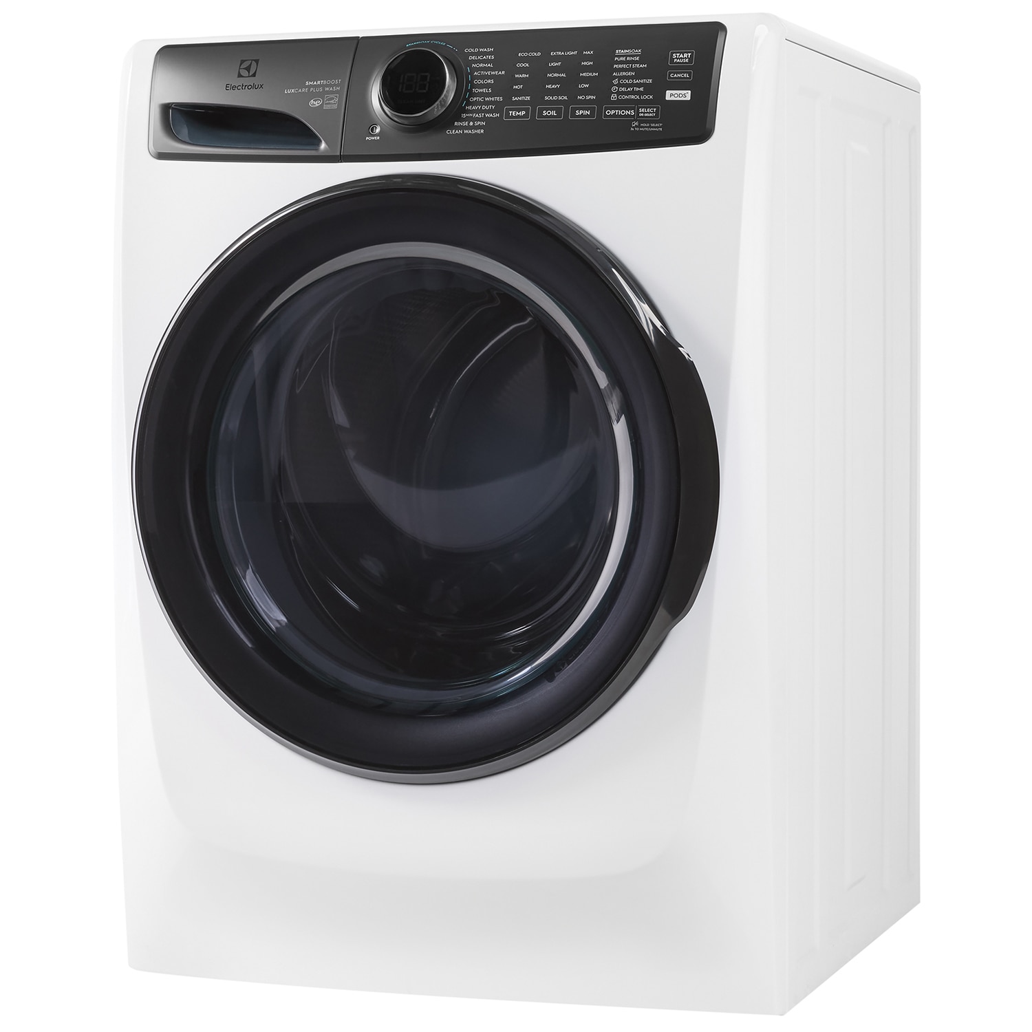 Electrolux 27 in. 4.5 cu. ft. Stackable Front Load Washer with LuxCare Plus Wash, SmartBoost Sanitize & Perfect Steam Cycle - White, White, hires