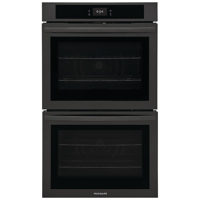 Frigidaire 30 in. 10.6 cu. ft. Top Control Electric Double Wall Oven with Standard Convection - Black, Black, hires