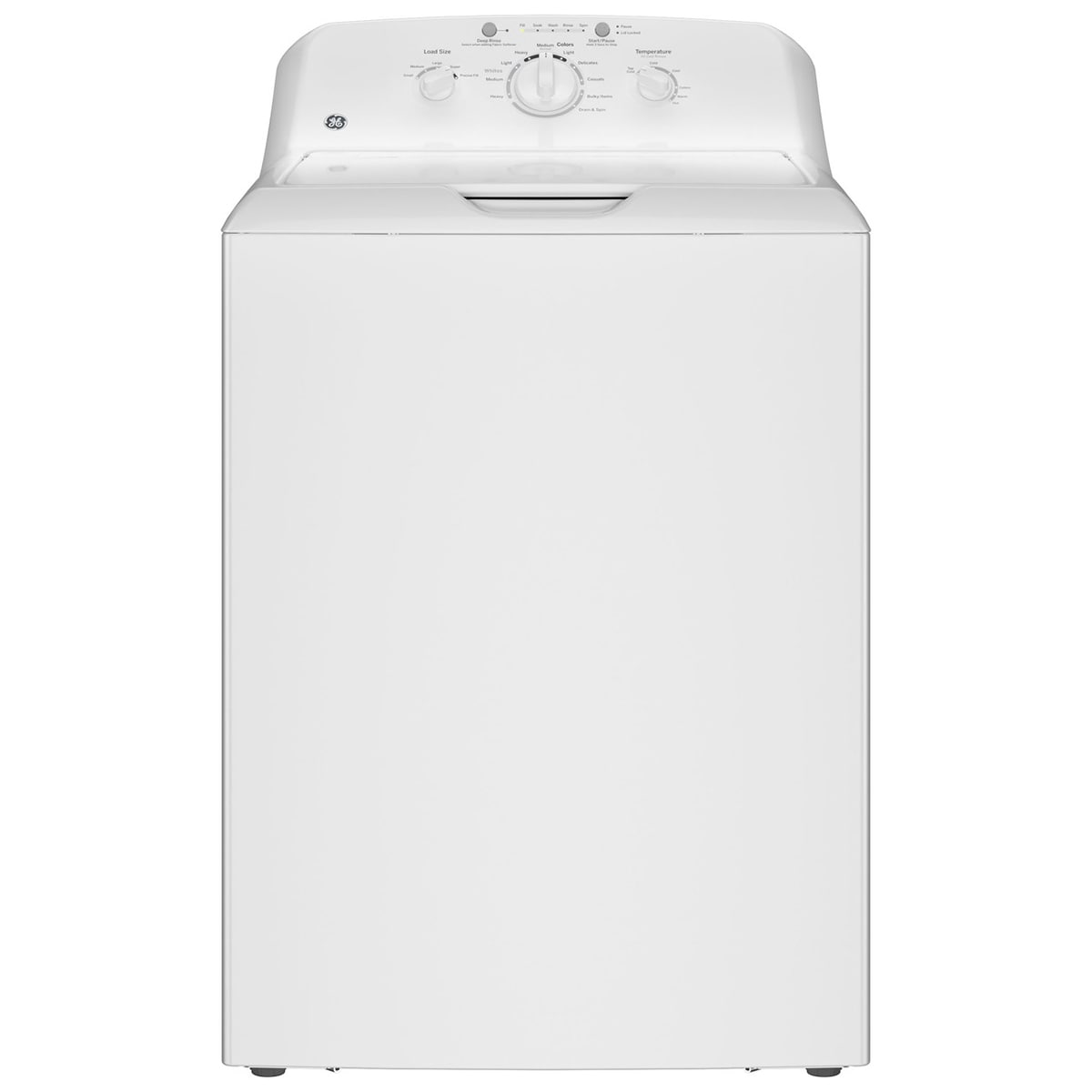 GE 27 in. 4.0 cu. ft. Top Load Washer with Stainless Steel Basket, Water Level Control & Agitator - White, , hires