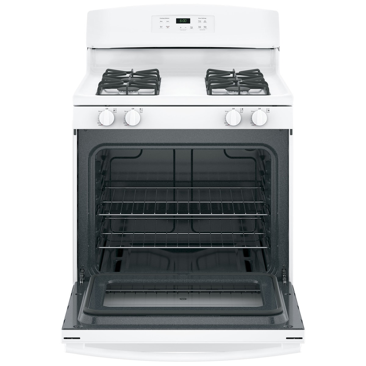 GE 30 in. 4.8 cu. ft. Gas Range with 4 Sealed Burners - White, White, hires