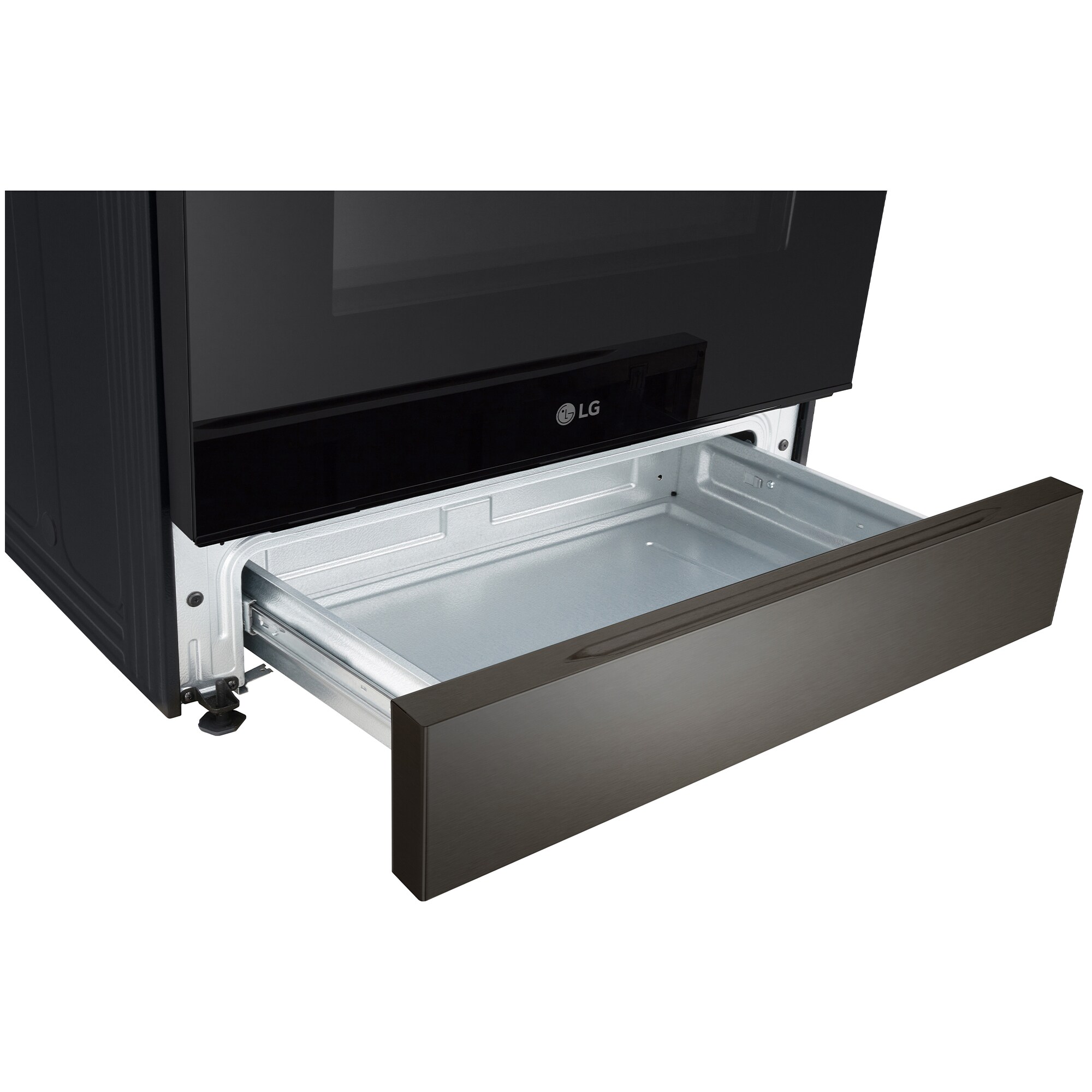 LG 30 in. 6.3 cu. ft. Smart Air-Fry Standard Convection Slide-In Electric Range with Radiant Burners - Black Stainless Steel, , hires