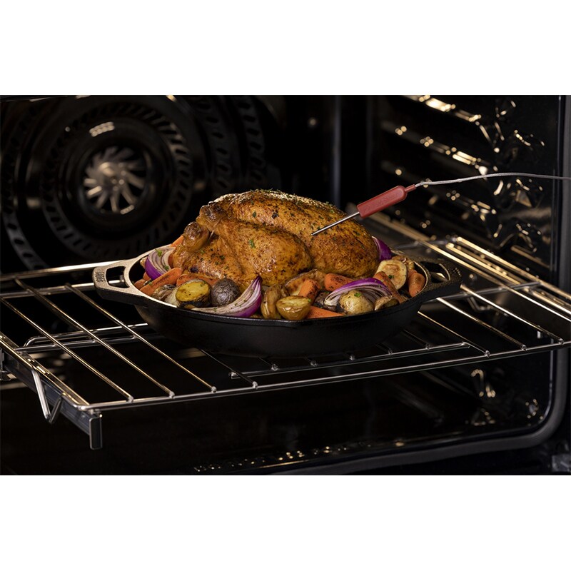 Frigidaire Gallery 27 in. 7.6 cu. ft. Top Control SteamElectric Double Wall Oven with True European Convection - Black Stainless, Black Stainless, hires