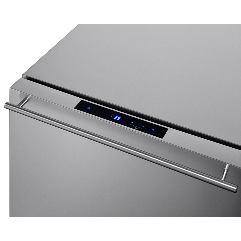 Summit 24 in. 3.7 cu. ft. Outdoor Double Refrigerator Drawers - Stainless Steel/Panel Ready, , hires