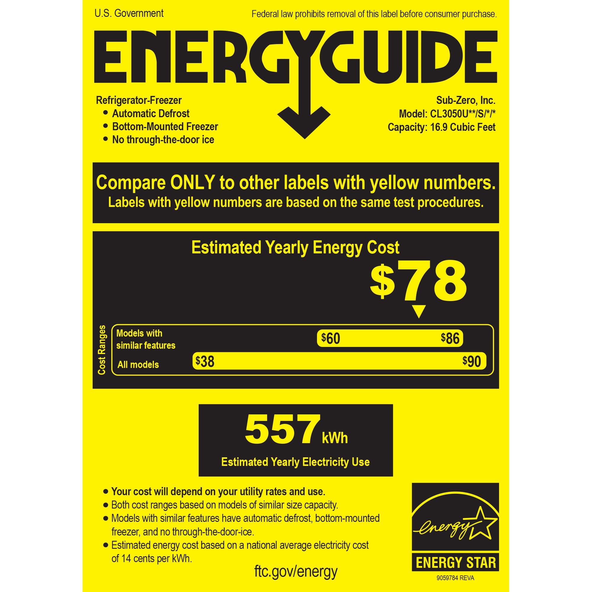 Sub-Zero Classic Series 30 in. Built-In 17.0 cu. ft. Left-Hinged Smart Bottom Freezer Refrigerator with Professional Handles - Stainless Steel, , hires