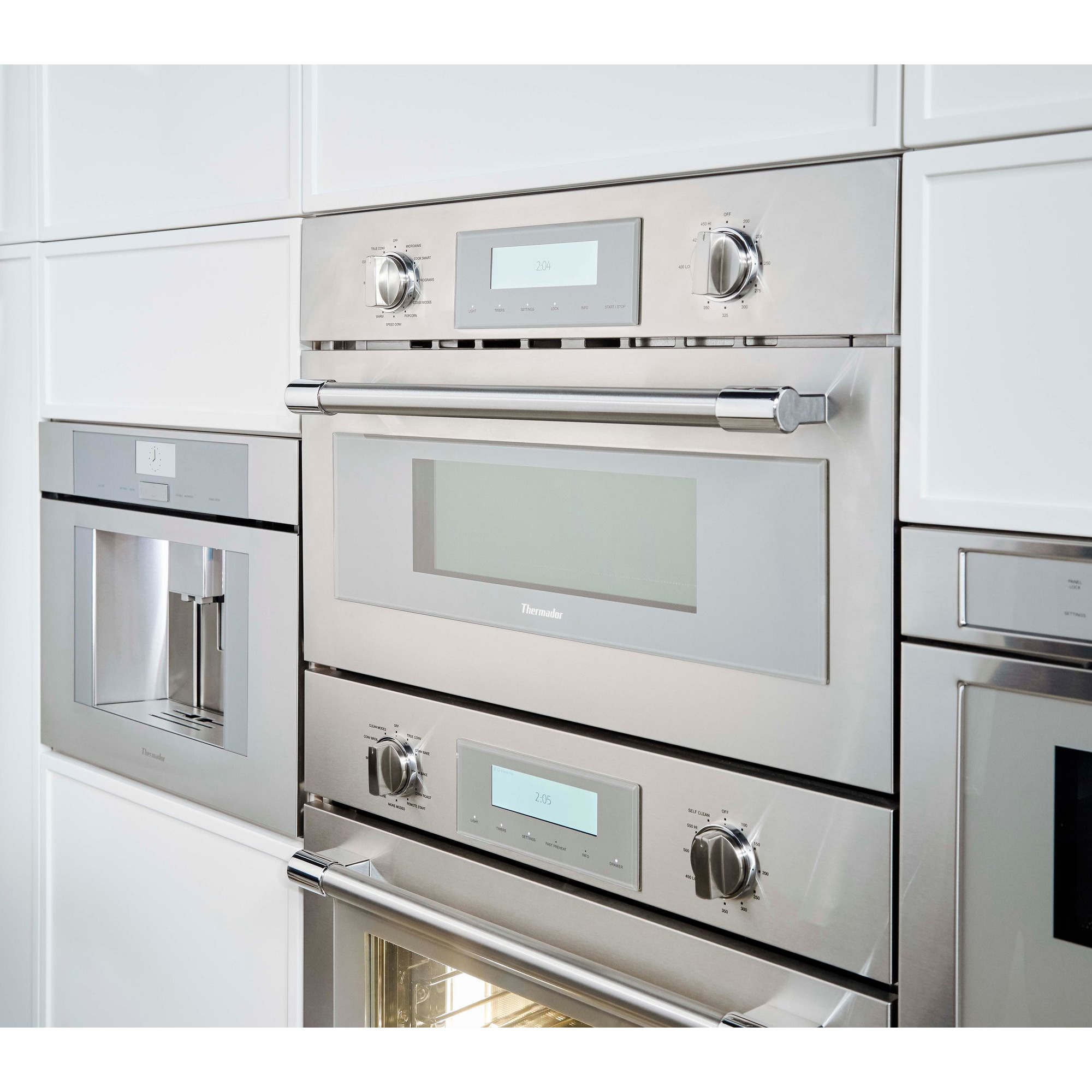 Thermador Professional Series 30 in. 1.6 cu. ft. 1000W Built-In Microwave with Convection & Sensor Cooking - Stainless Steel, , hires