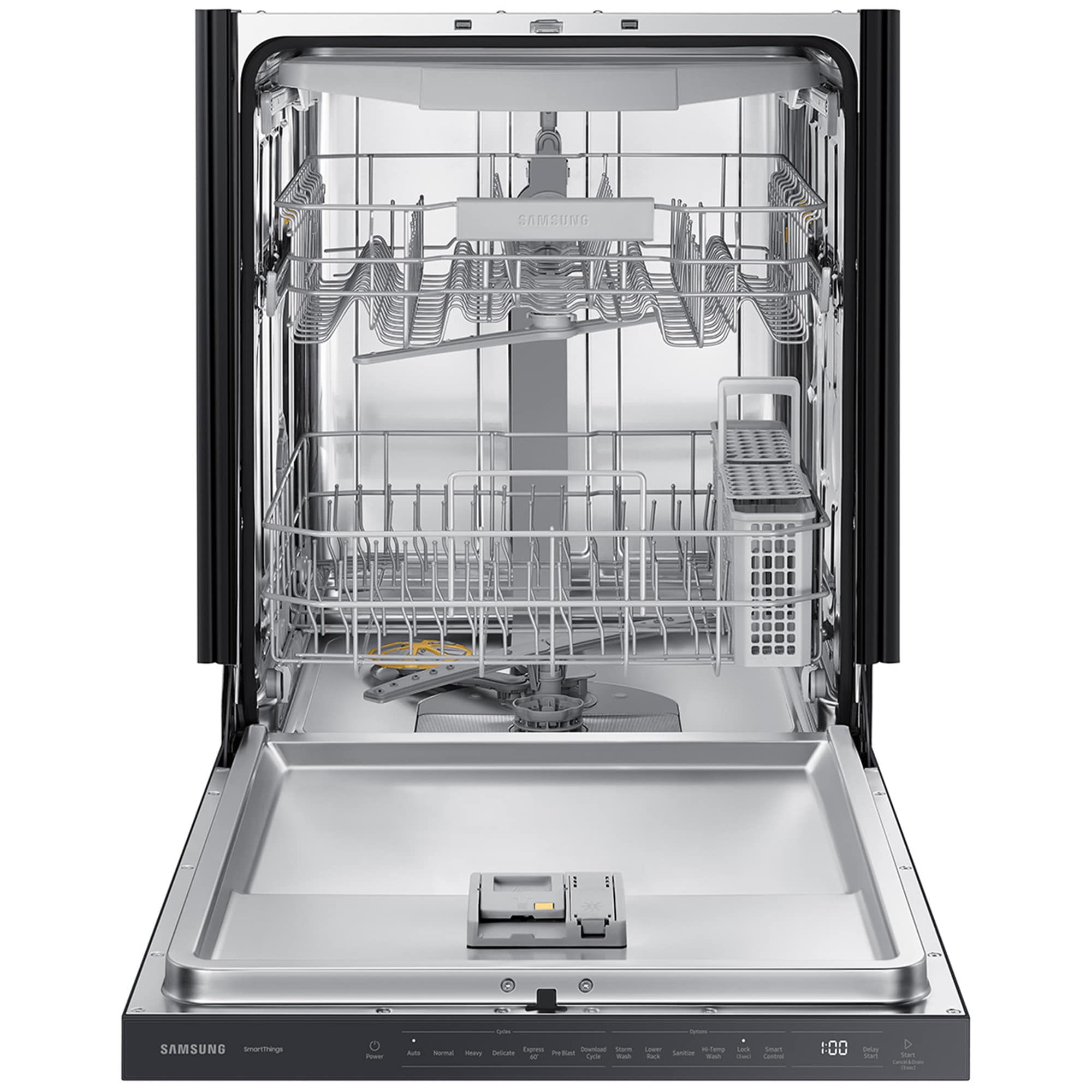 Samsung Bespoke 24 in. Top Control Smart Dishwasher with 46 dBa Sound Level, 3rd-Rack, AutoRelease & Pocket - Matte Black, , hires