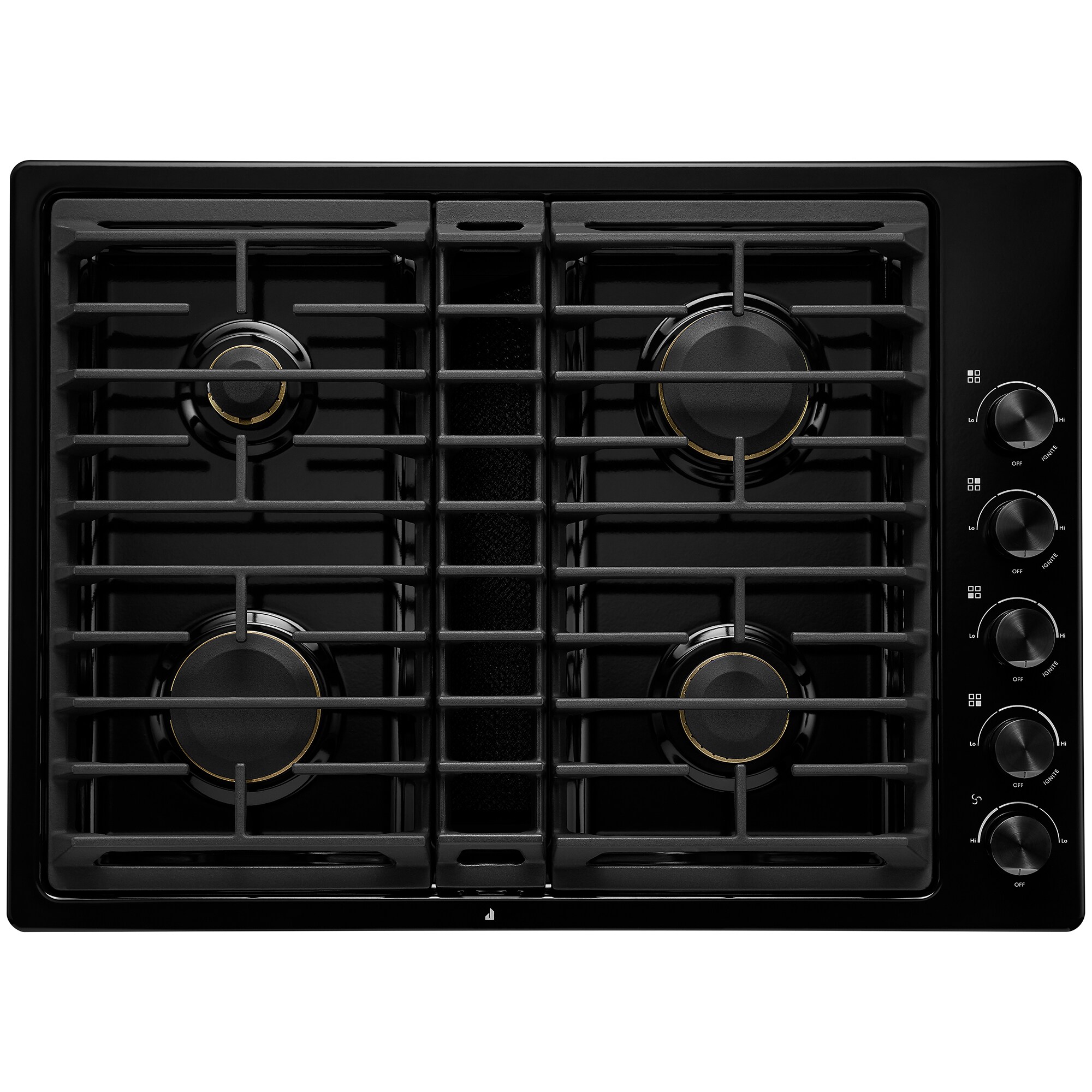 JennAir 30 in. 4-Burner Natural Gas Cooktop with Downdraft & Power Burner - Black, , hires