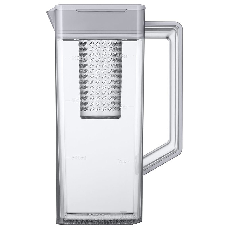 Samsung Bespoke 36 in. 24 cu. ft. Smart Counter Depth French Door Refrigerator with Internal Water AutoFill Pitcher - Stainless Steel, Stainless Steel, hires