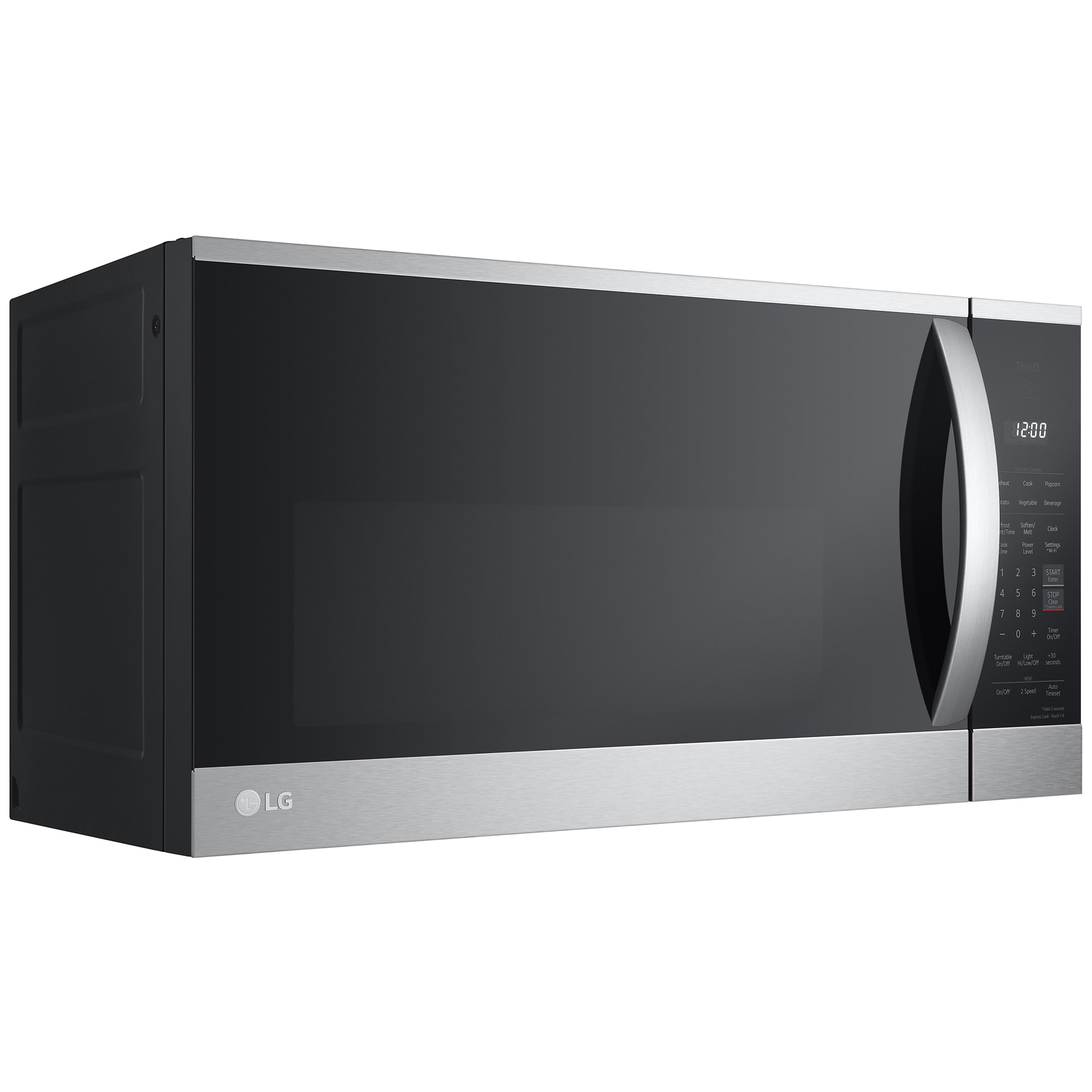 LG 30 in. 1.8 cu. ft. 1000W Smart Over-the-Range Microwave with 300 CFM & Sensor Cooking - PrintProof Stainless Steel, , hires