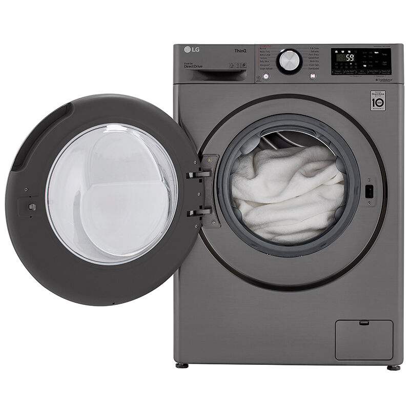 LG 24 in. 2.4 cu. ft. Electric All-in-One Front Load Washer-Dryer Combo with Sensor Dry & Wrinkle Care - Graphite Steel, Graphite Steel, hires