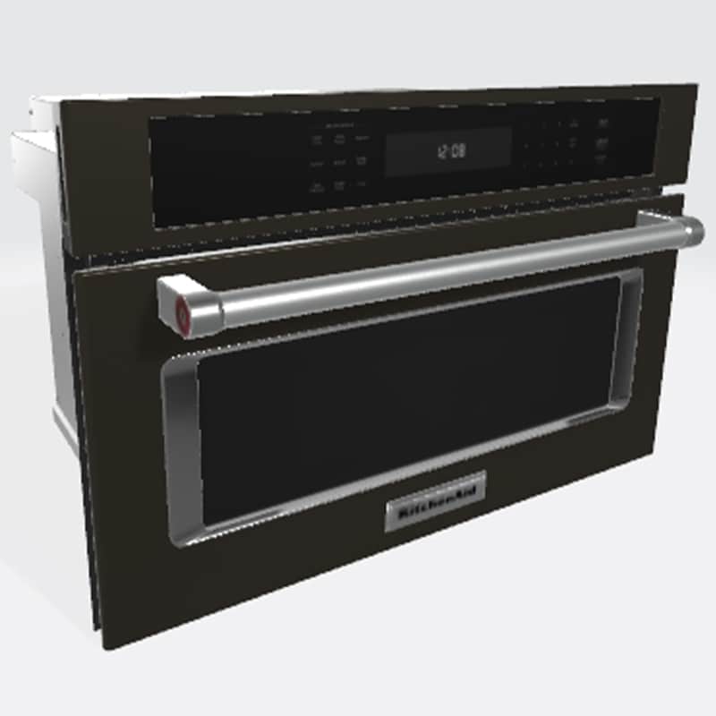 KitchenAid 27 in. 1.4 cu. ft. 900W Built-In Microwave with Convection & Sensor Cooking - Black Stainless Steel with PrintShield Finish, Black Stainless Steel with PrintShield Finish, hires