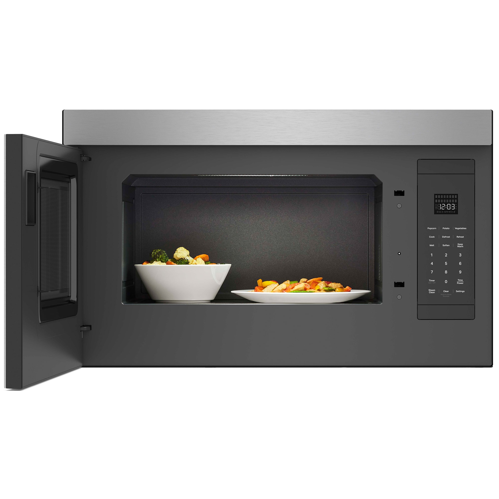 KitchenAid 30 in. 1.1 cu. ft. 1000W Over-the-Range Microwave with 400 CFM & Sensor Cooking - Stainless Steel with PrintShield Finish, Stainless Steel with PrintShield Finish, hires