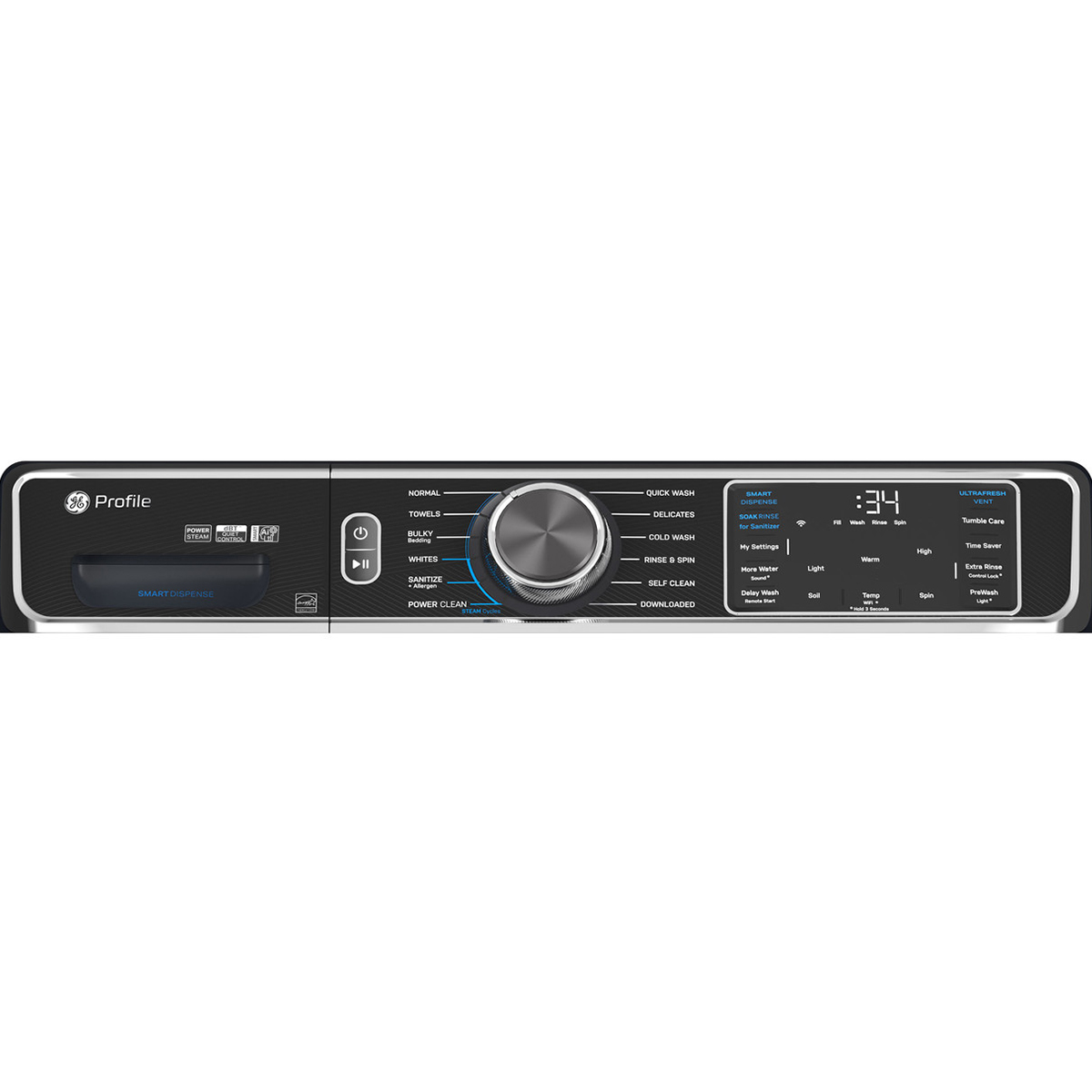 GE Profile 28 in. 5.3 cu. ft. Smart Stackable Front Load Energy Star ...