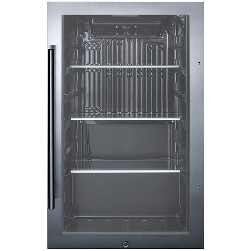 Summit Commercial 19 in. 3.1 cu. ft. Built-In/Freestanding Beverage Center with Adjustable Shelves & Knob(s) Control - Black, , hires