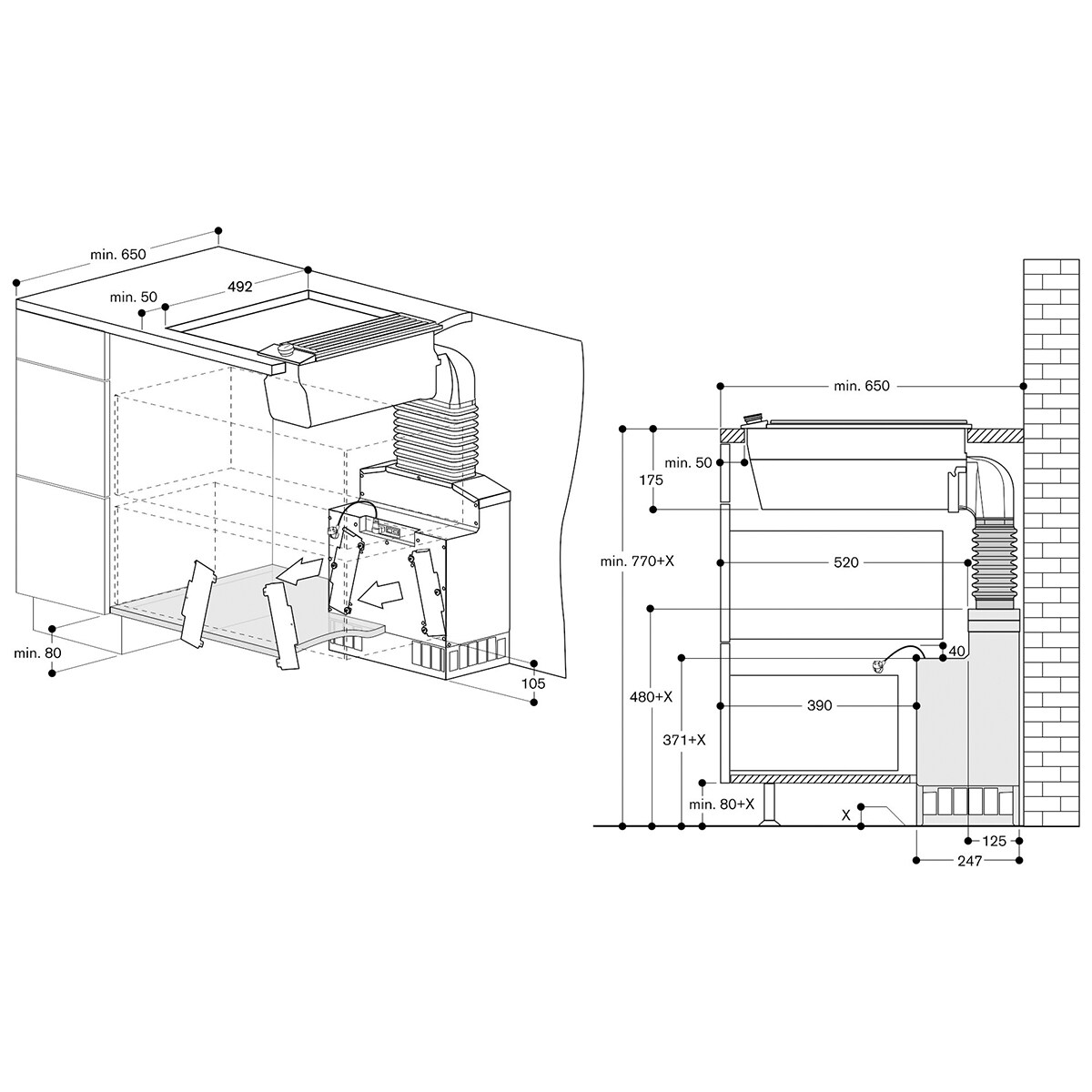 Gaggenau 200 Series 6 in. Convertible Downdraft with 3 Fan Speeds - Black, , hires