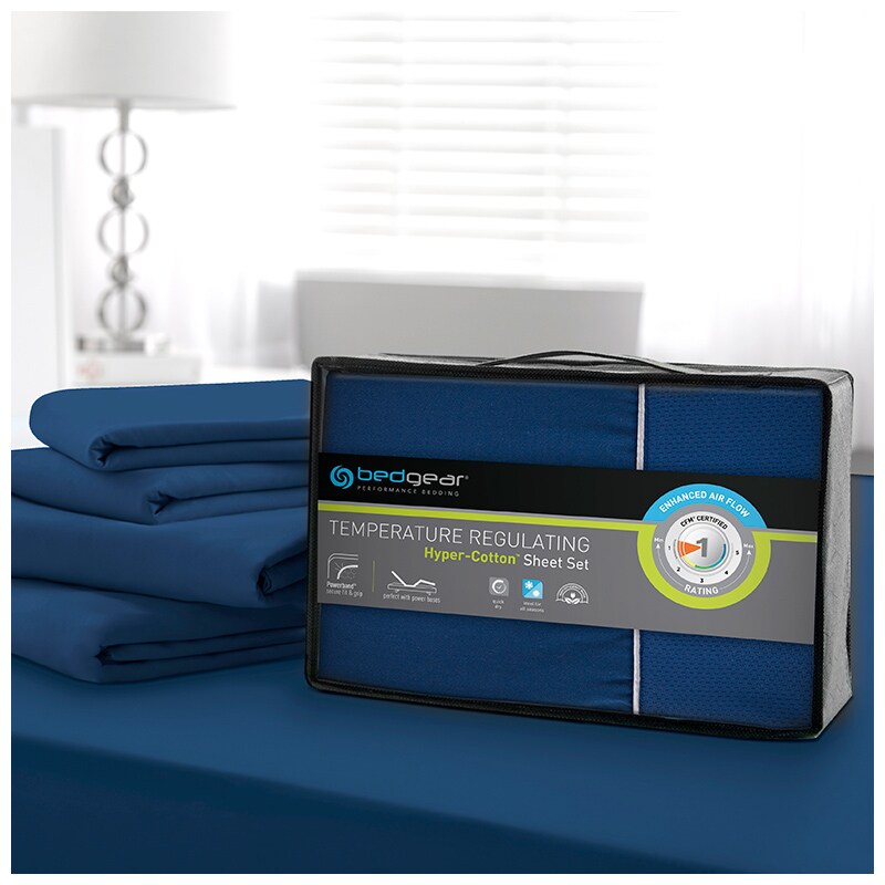 BedGear Hyper Cotton King Sheet Set - Navy (BGS21ANFK)