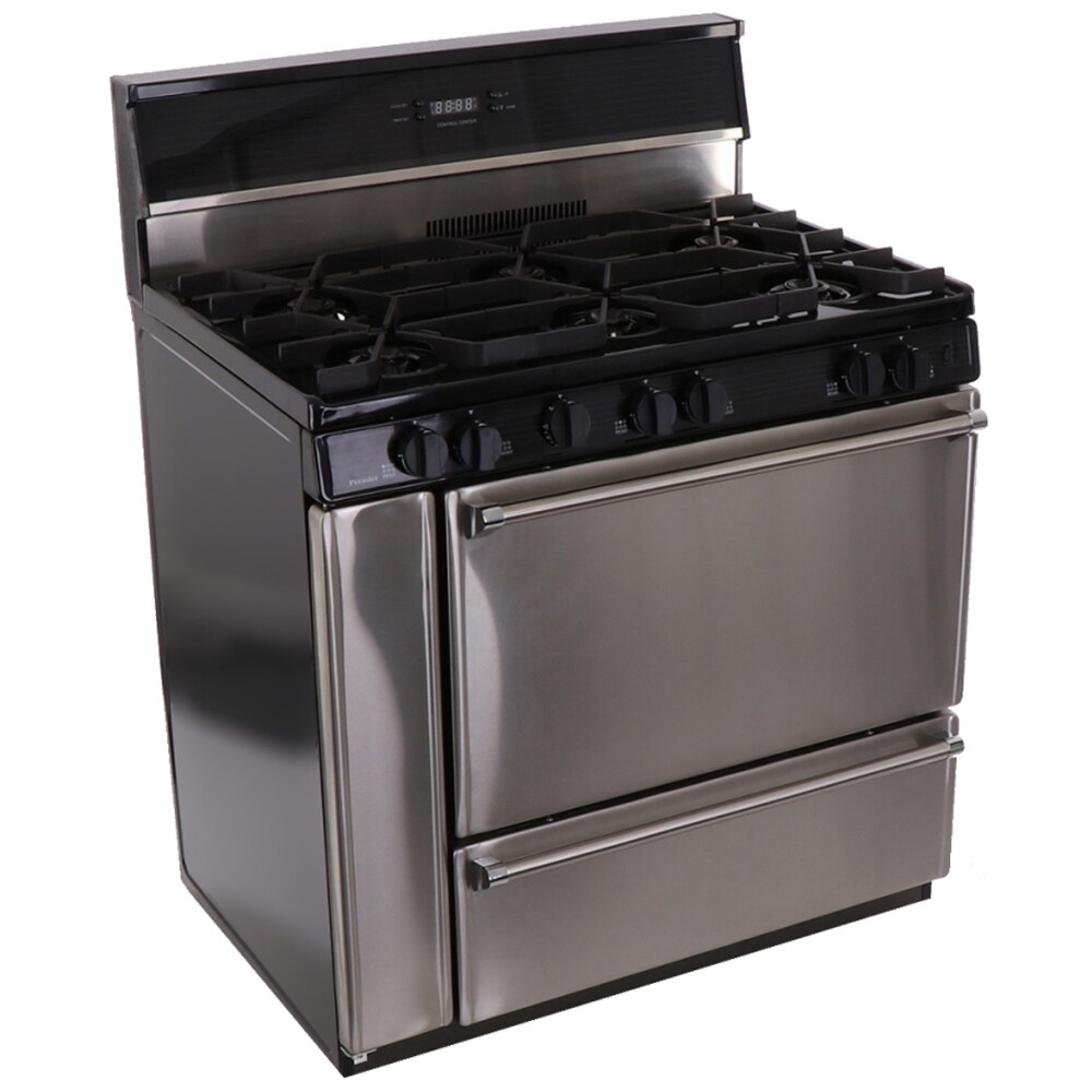 Premier Pro Series 36 in. 3.9 cu. ft. Gas Range with Open Burners & Griddle - Stainless Steel, , hires