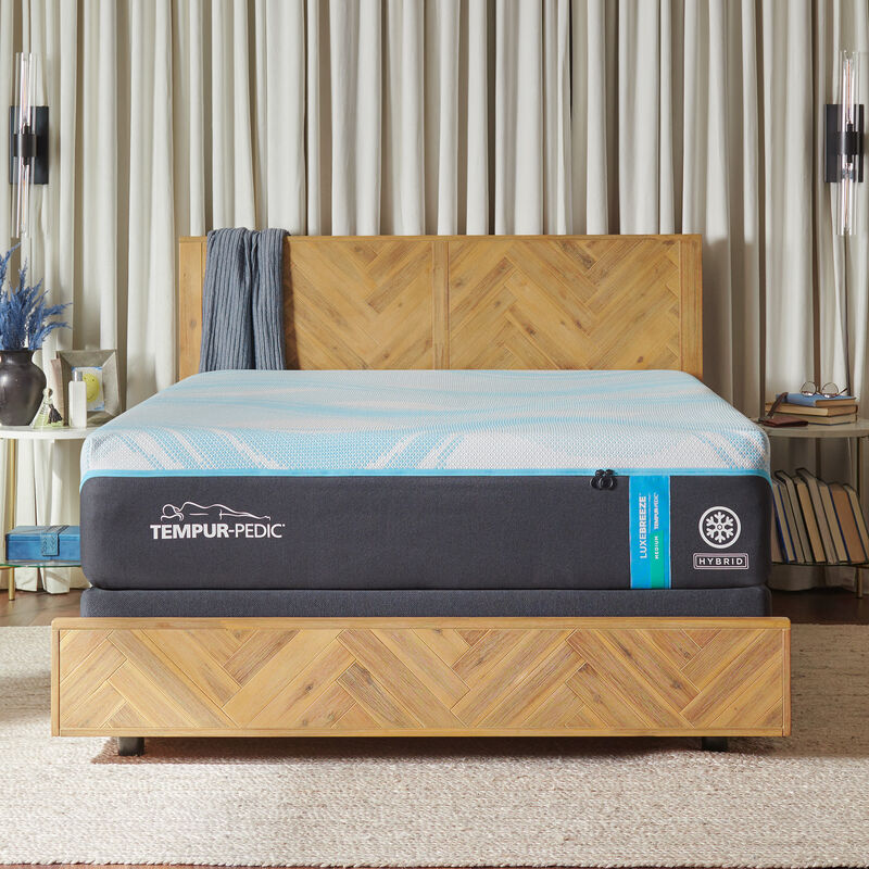 Tempur-Pedic LuxeBreeze 2.0 Medium Hybrid Mattress - Queen, , hires