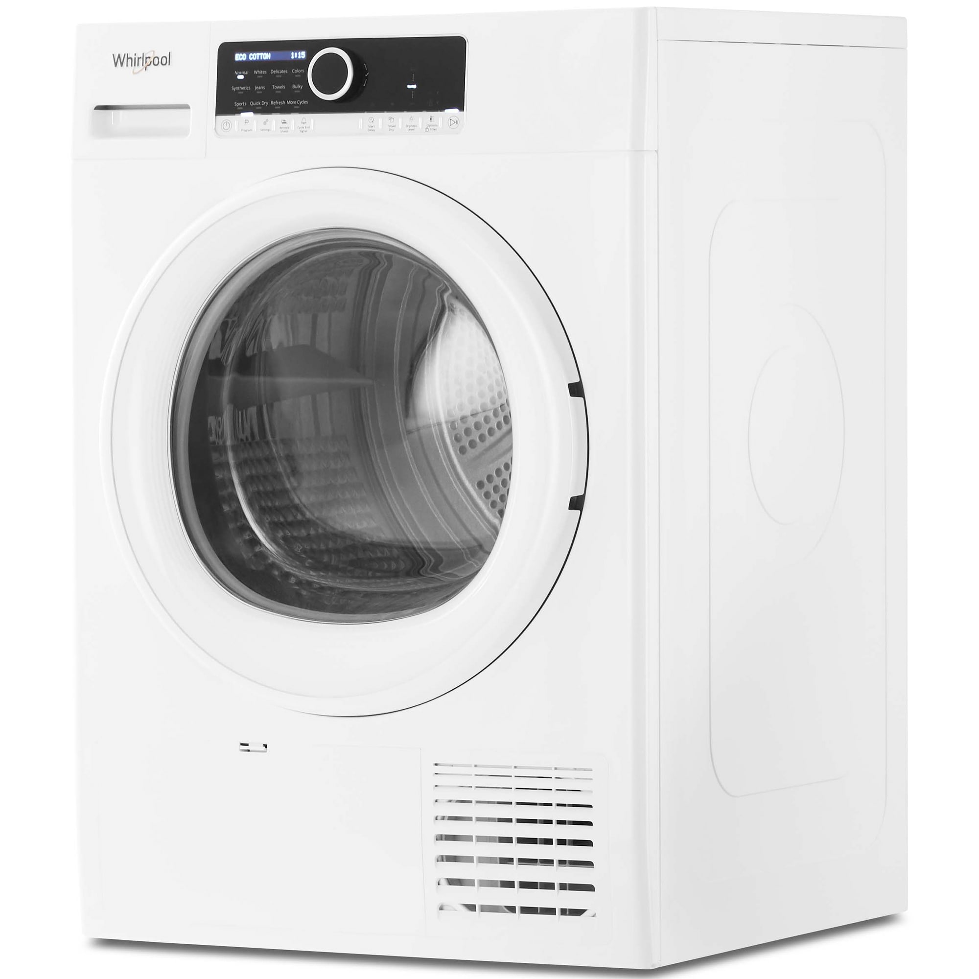 Whirlpool 24 in. 4.3 cu. ft. Ventless Electric Dryer with Delicate Cycle for Small Spaces - White, , hires