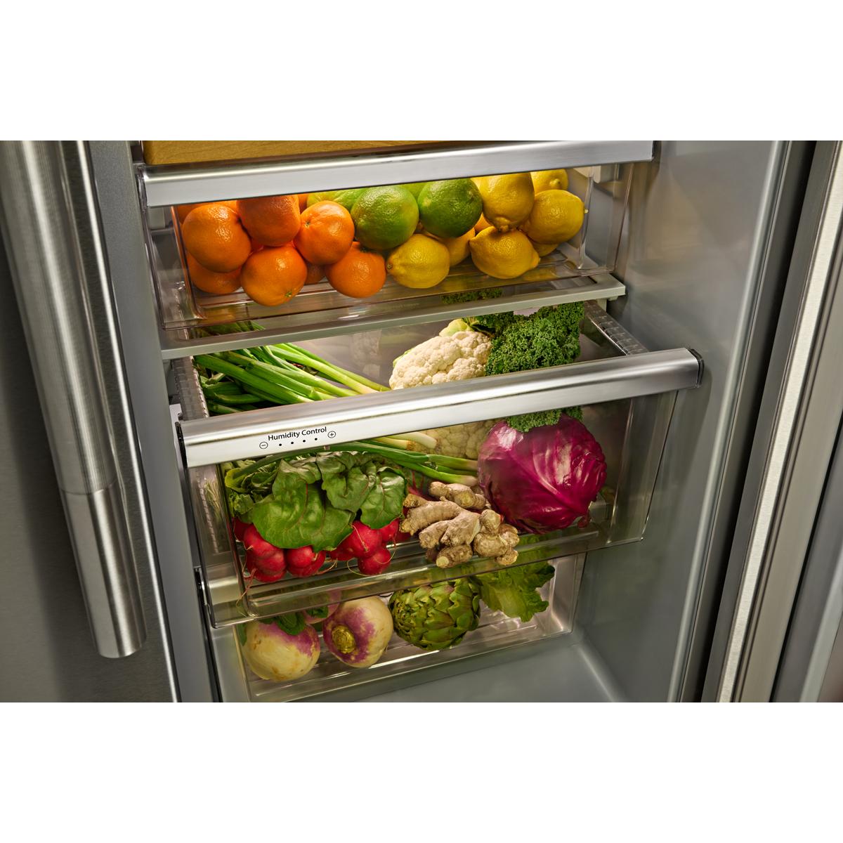 KitchenAid 36 in. 20.8 cu. ft. Counter Depth Side-by-Side Refrigerator with Ice & Water Dispenser - Fingerprint Resistant Stainless Steel, Fingerprint Resistant Stainless, hires