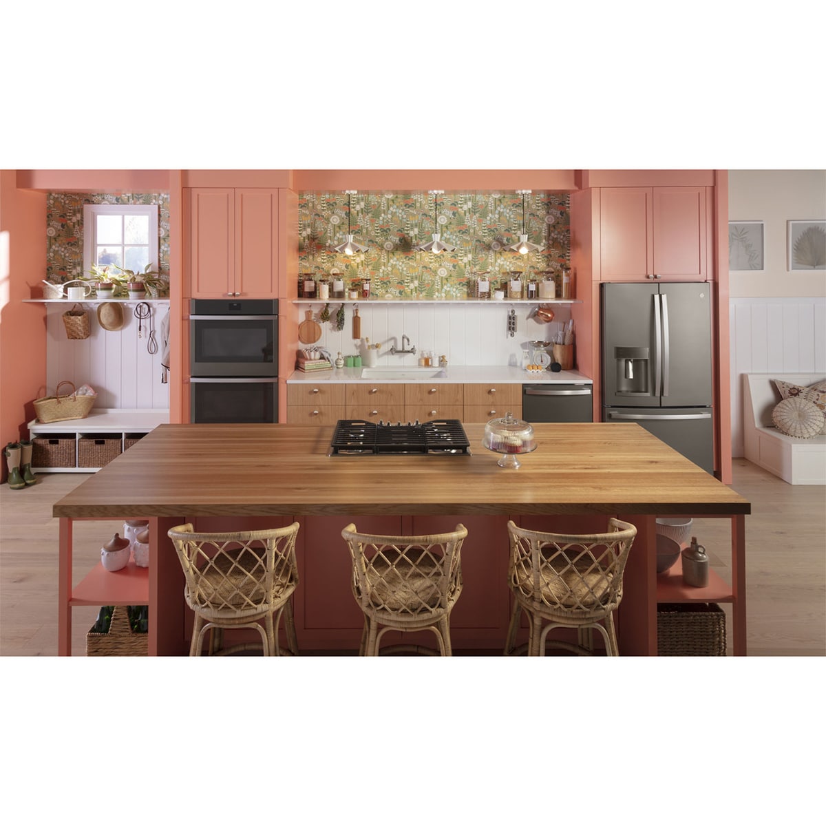 GE 36 in. 27.7 cu. ft. French Door Refrigerator with Ice & Water Dispenser - Fingerprint Resistant Slate, Slate, hires