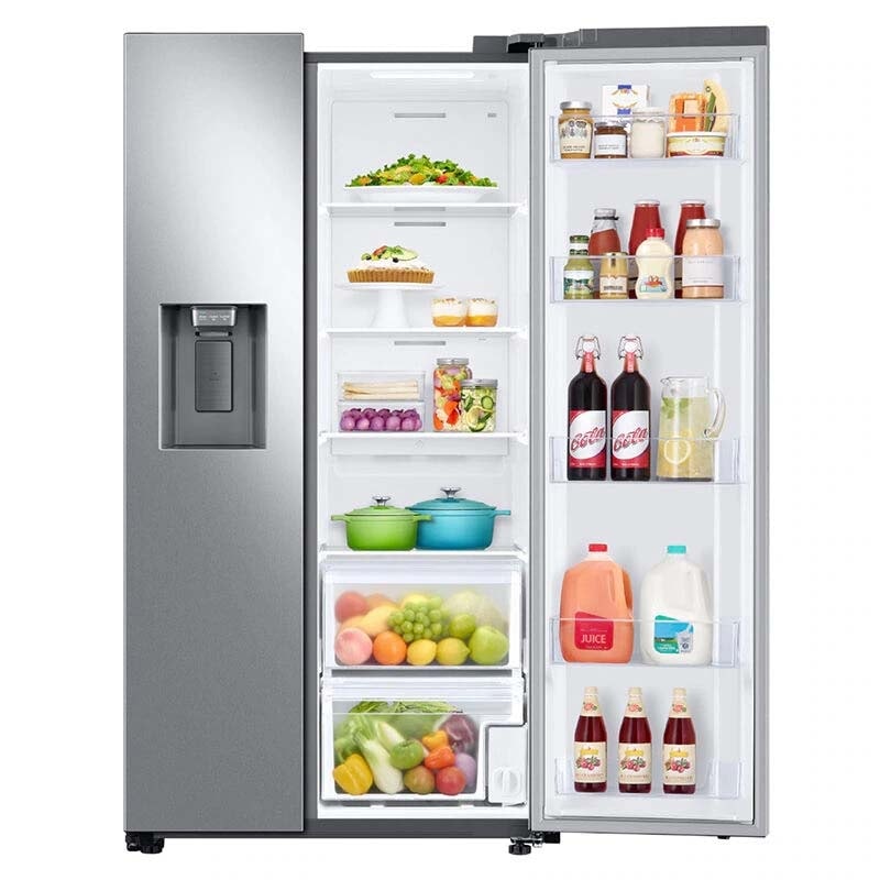 Samsung 36 in. 22 cu. ft. Smart Counter Depth Side by Side Refrigerator with Ice & Water Dispenser - Stainless Steel, Stainless Steel, hires