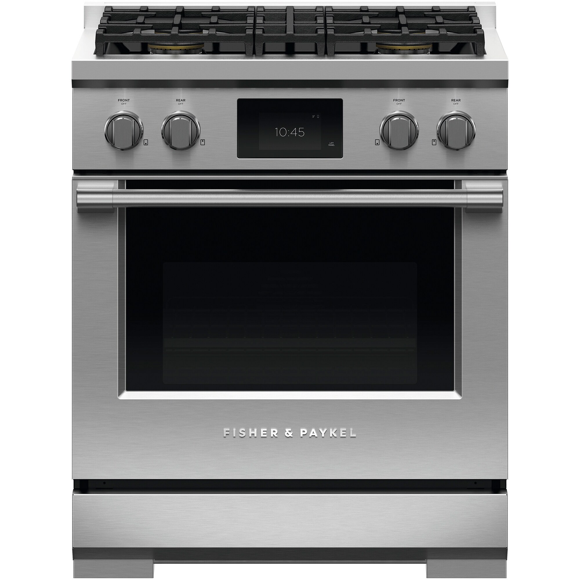 Fisher & Paykel Series 9 Professional 30" Freestanding Dual Fuel Range with 4 Sealed Burners, 4.0 Cu. Ft. Single Oven & Air Fry - Stainless Steel (RDV3304N)