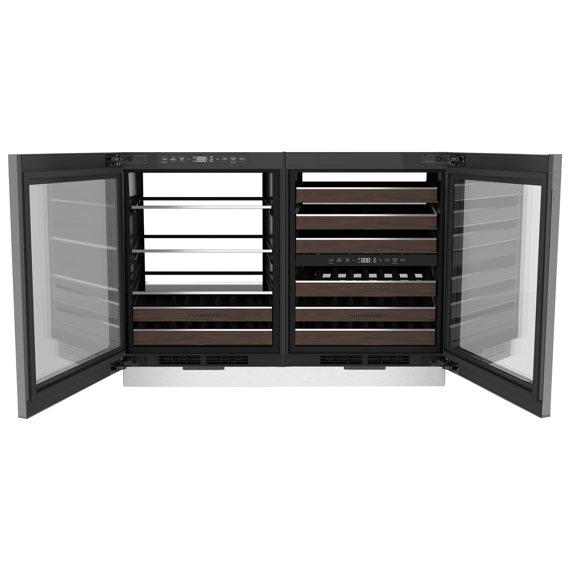 Monogram 24 in. Built-in/Freestanding 5.1 cu. ft. Compact Beverage Center with Removable Shelves & Digital Control - Custom Panel Ready, , hires