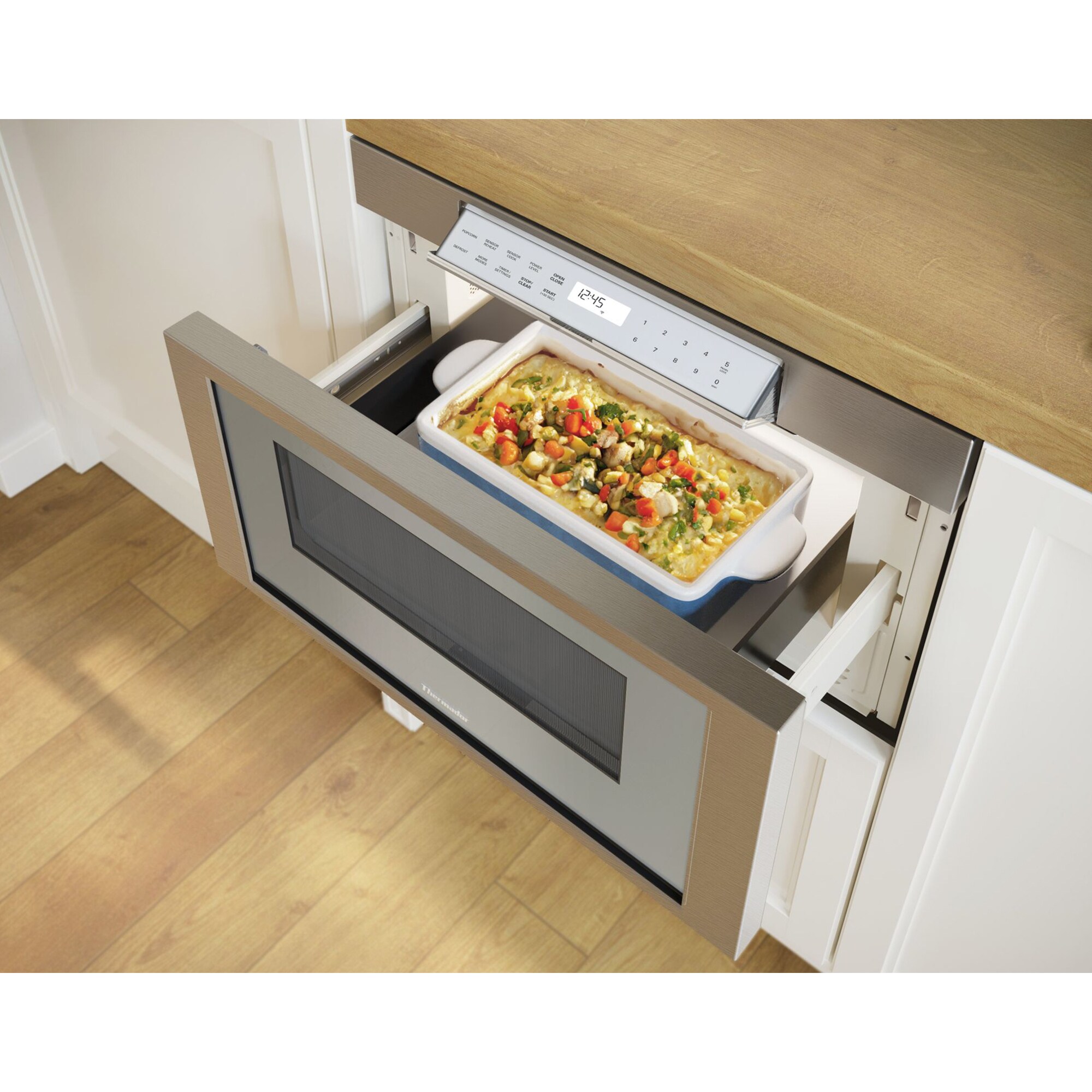 Thermador Masterpiece & Professional Series 24 in. 1.2 cu. ft. 950W Smart Drawer Microwave with Sensor Cooking - Stainless Steel, , hires