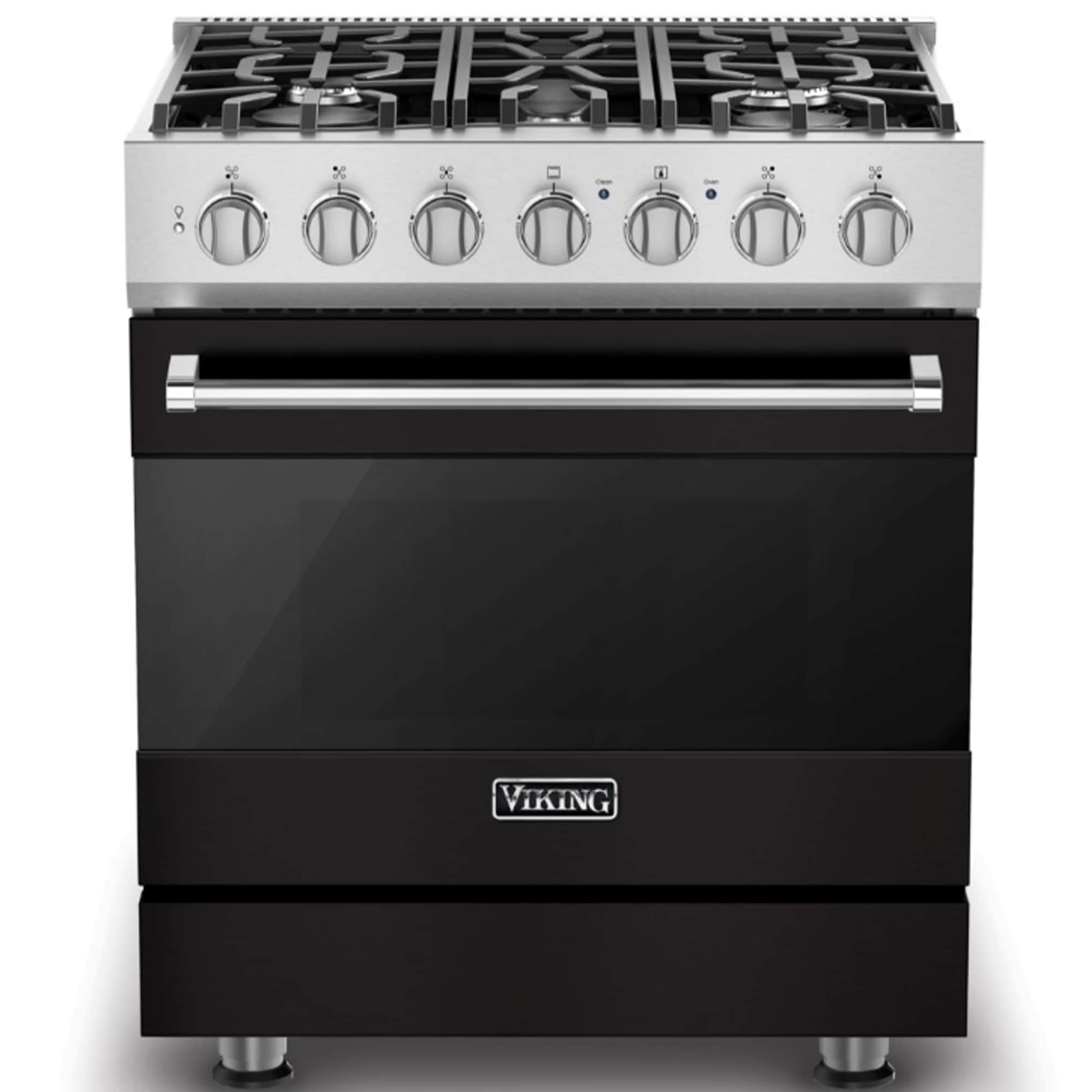 Viking 3 Series 30 in. 4 cu. ft. Standard Convection Gas Range with 5 Sealed Burners - Onyx, Onyx, hires