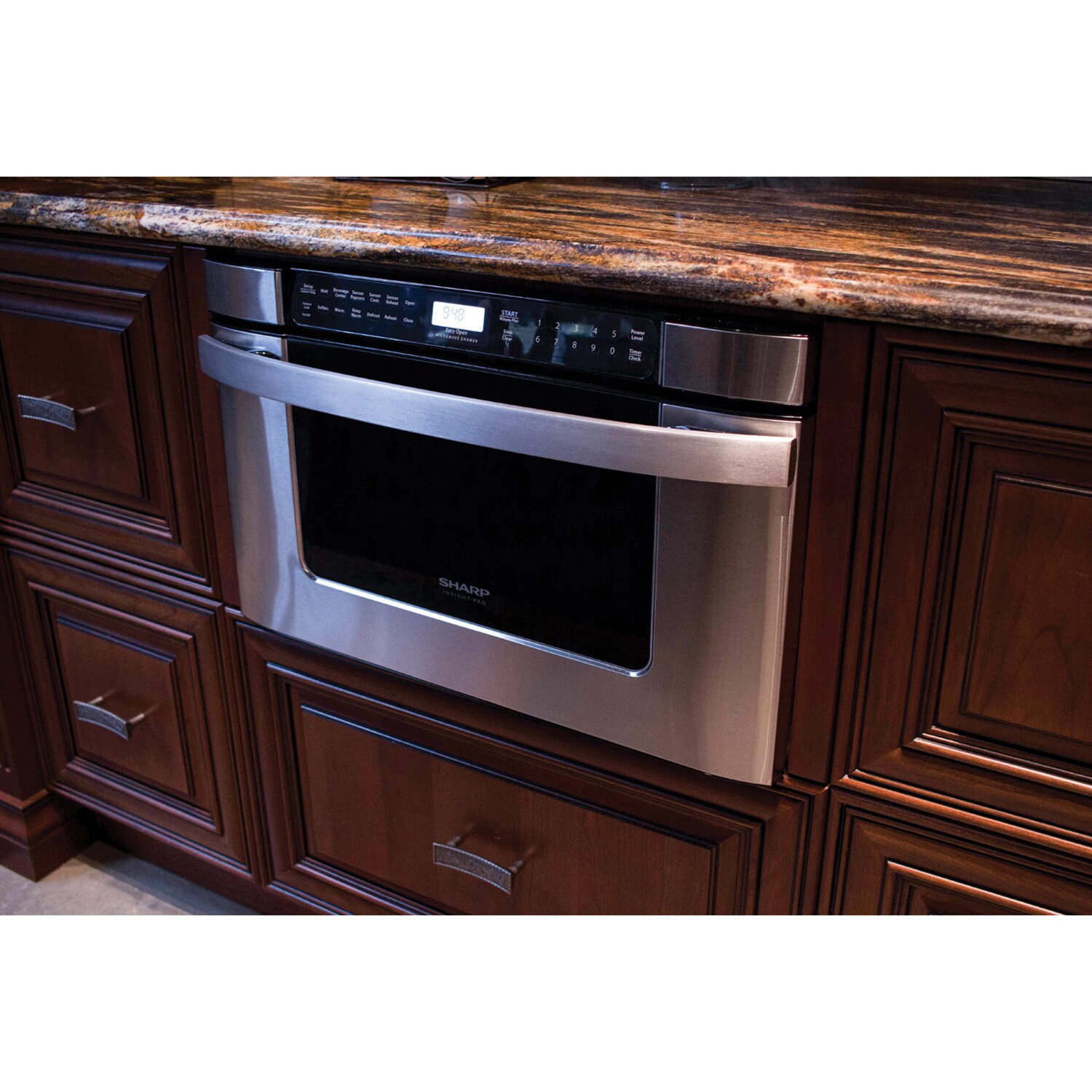 Sharp 24 in. 1.2 cu. ft. 950W Low Profile Drawer Microwave with Sensor Cooking - Stainless Steel, , hires