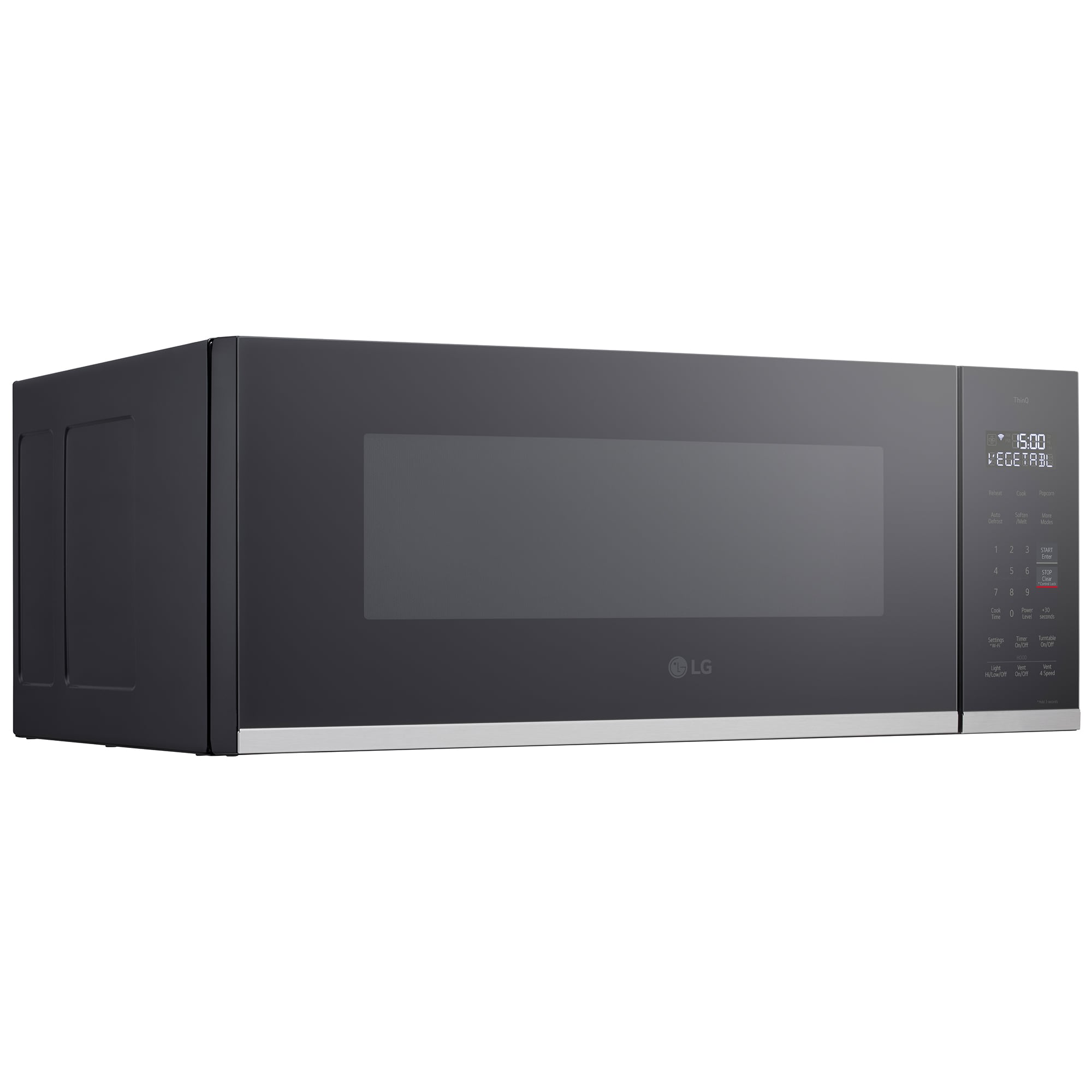 LG 30 in. 1.3 cu. ft. 1000W Low Profile Smart Over-the-Range Microwave with 400 CFM - PrintProof Stainless Steel, , hires