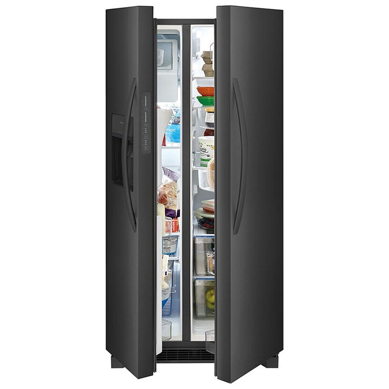 Frigidaire 33 in. 22.3 cu. ft. Side by Side Refrigerator with Ice & Water Dispenser - Black Stainless, Black Stainless, hires