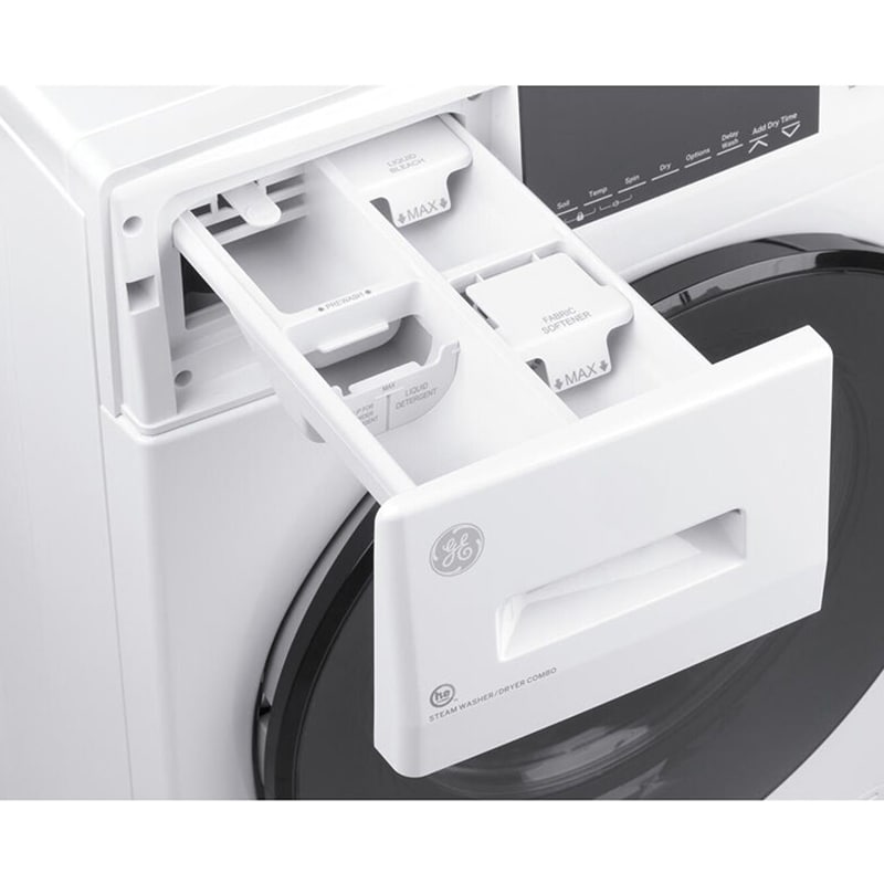 GE 24 in. 2.4 cu. ft. Electric All-in-One Front Load Washer-Dryer Combo with Sensor Dry - White, , hires