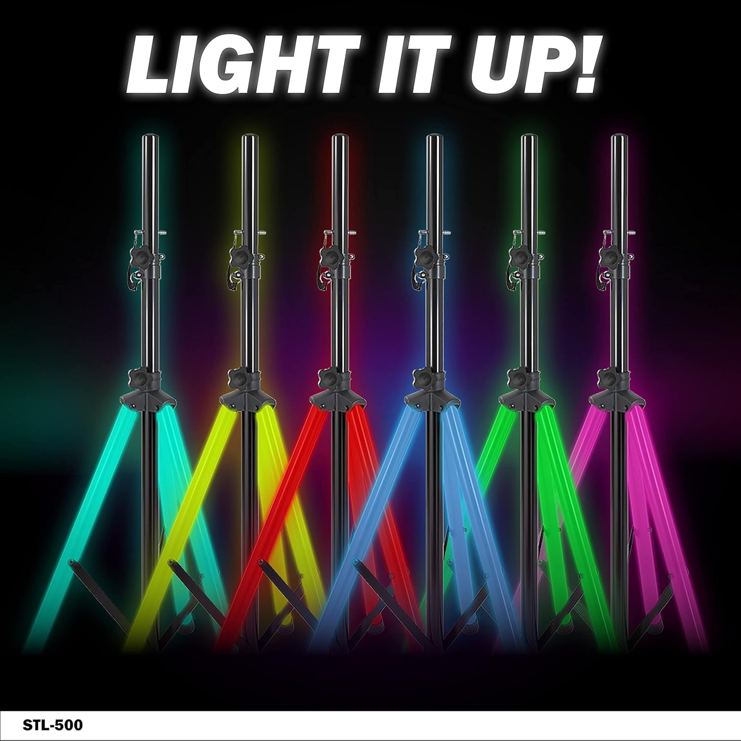 Gemini Ultra Bright LED Speaker Stand, , hires