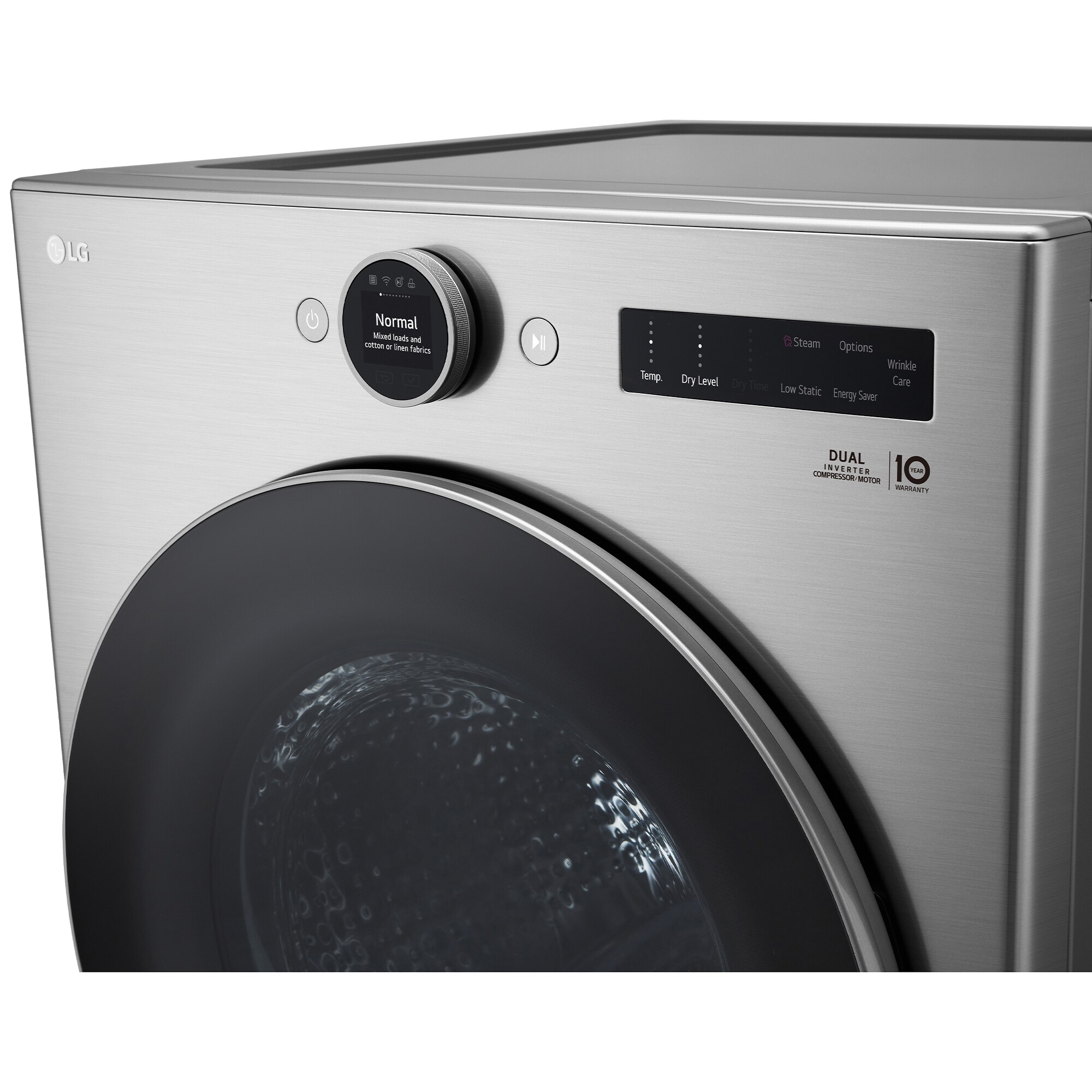 LG 27 in. 7.8 cu. ft. Smart Stackable Ventless Electric Dryer with Heat Pump & Sensor Dry - Graphite Steel, , hires