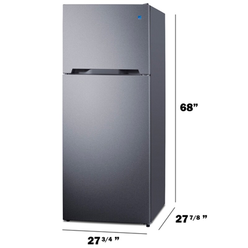 Summit 28 in. 14.3 cu. ft. Counter Depth Top Freezer Refrigerator - Stainless Steel, Stainless Steel, hires