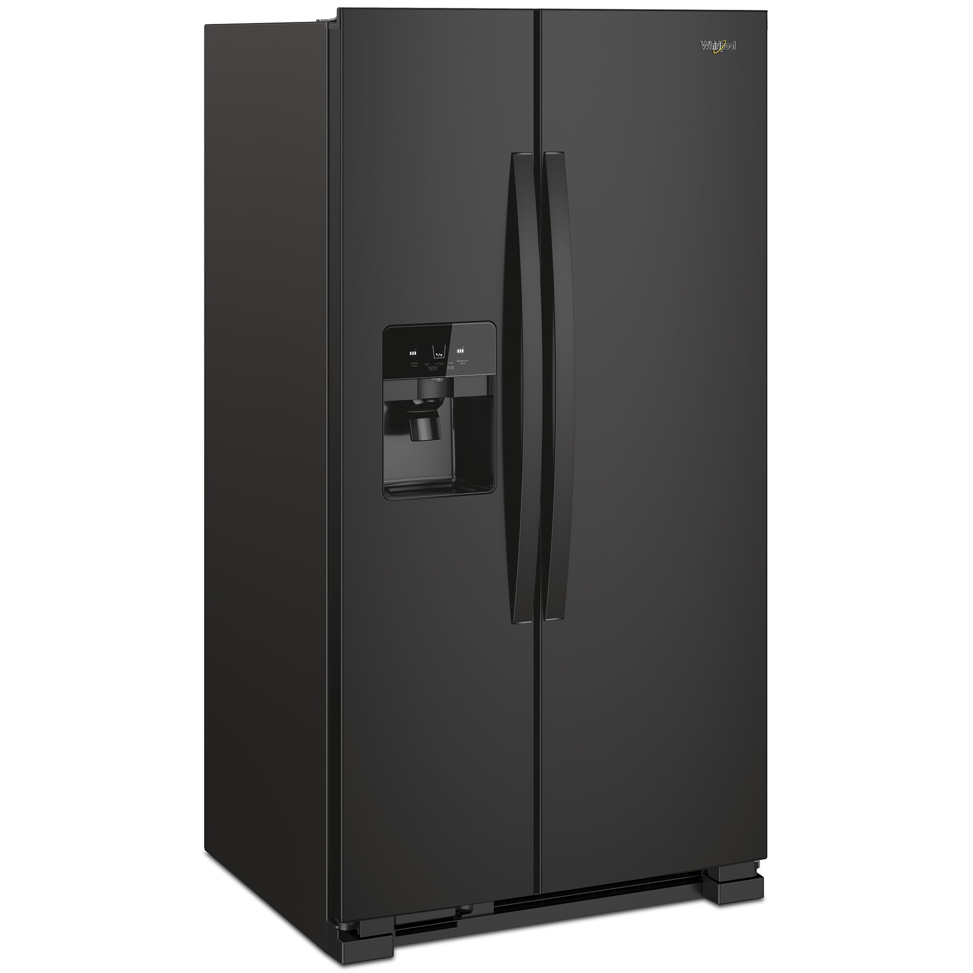 Whirlpool 33 in. 21.4 cu. ft. Side by Side Refrigerator with Ice & Water Dispenser - Black, Black, hires