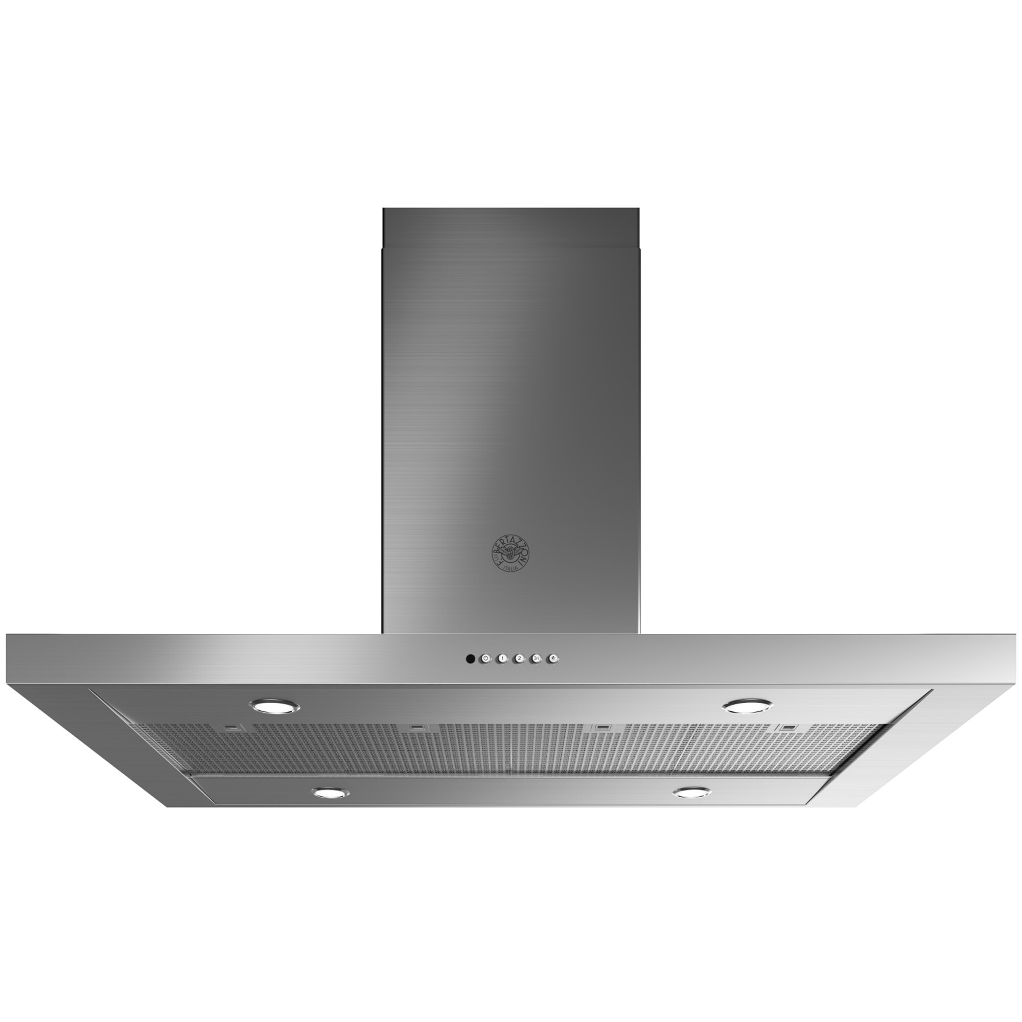 Bertazzoni 48 in. Convertible Chimney Style Range Hood with 600 CFM, 3 Fan Speeds & 4 LED Lights - Stainless Steel, , hires