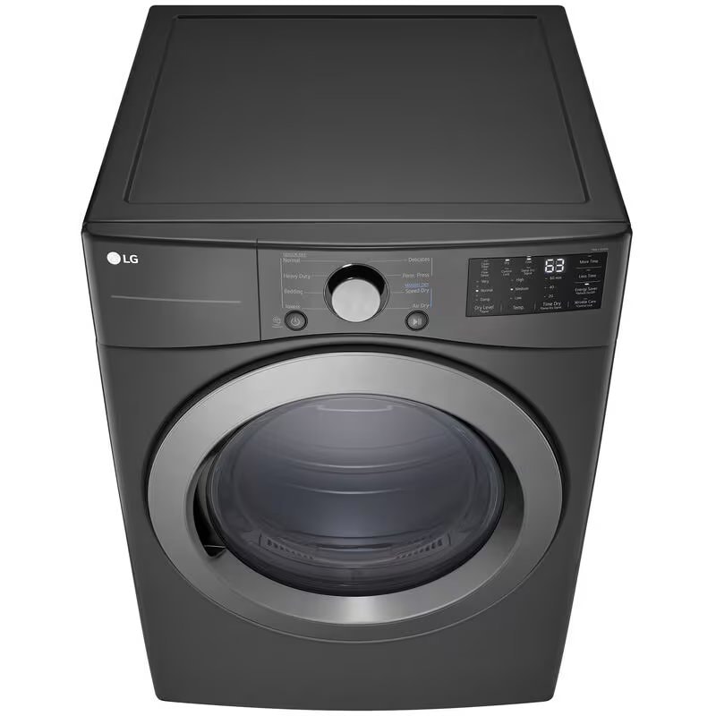 LG 27 in. 7.4 cu. ft. Stackable Electric Dryer with FlowSense Duct Clogging Indicator & Sensor