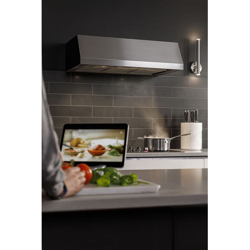 GE 36 in. Smart Convertible Canopy Pro Style Style Range Hood with 610 CFM, 4 Fan Speeds & 2 LED Lights - Stainless Steel, , hires
