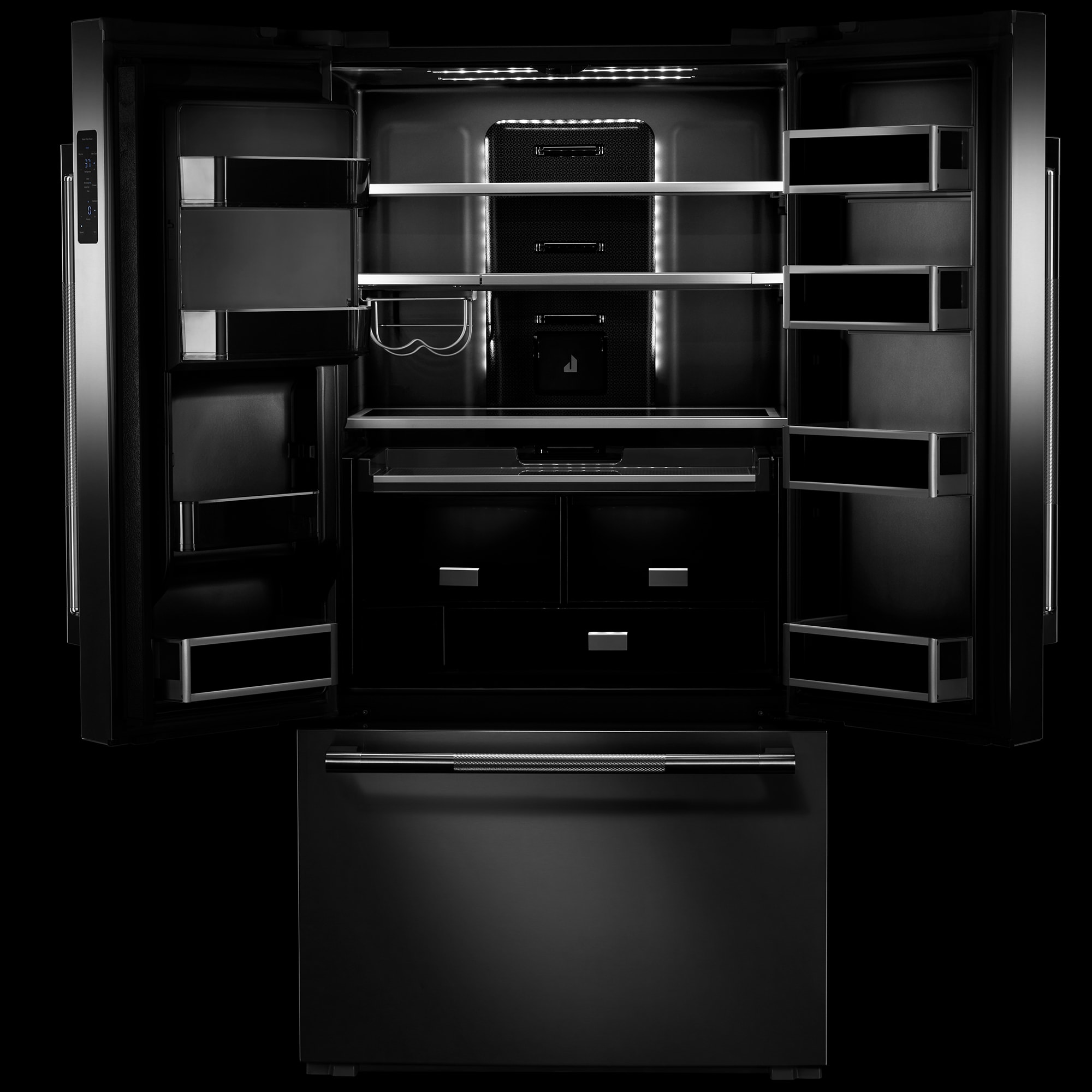 JennAir Rise 36 in. 23.8 cu. ft. Smart Counter Depth French Door Refrigerator with Ice & Water Dispenser - Stainless Steel, , hires