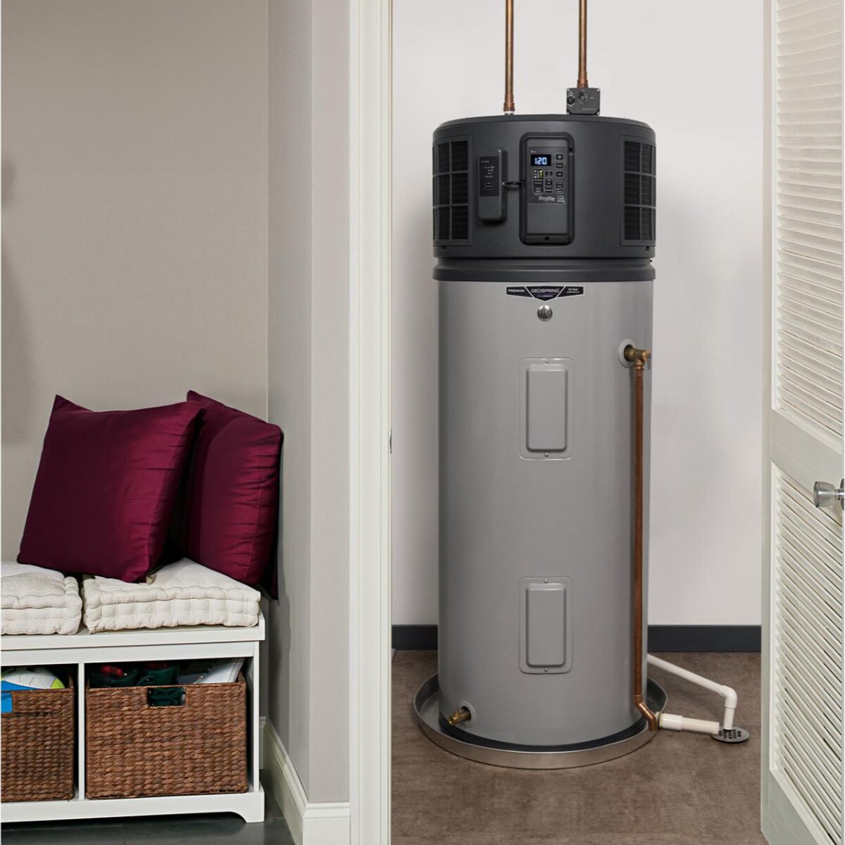 GE Profile Geospring Smart Electric 50 Gallon Tall Water Heater with 10-Year Parts Warranty, , hires