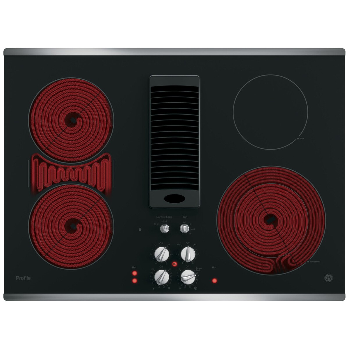 GE Profile 30 in. Electric Cooktop with 4 Radiant Burners Stainless Steel P.C. Richard & Son