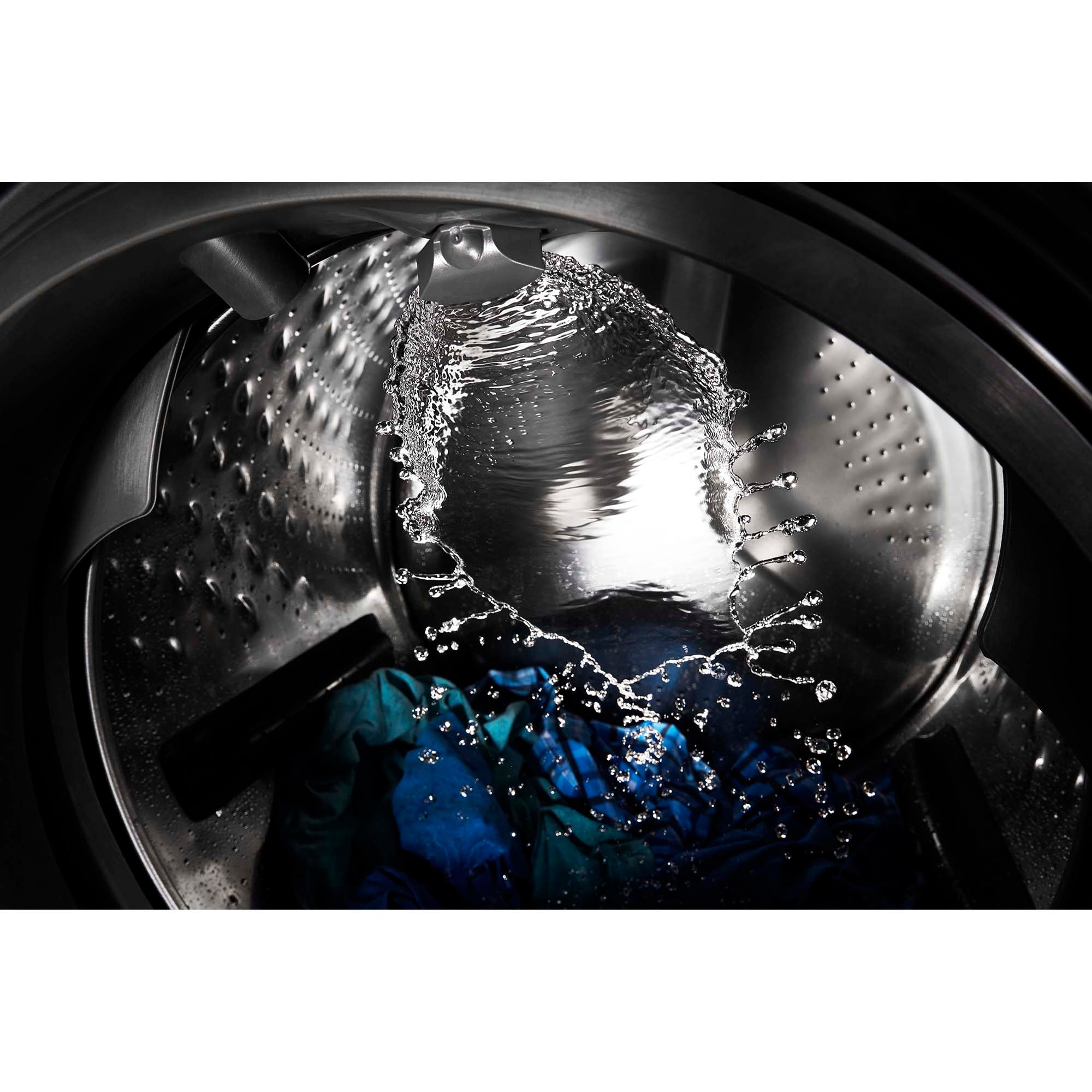 Maytag 27 in. 4.8. cu. ft. Stackable Front Load Washer with Extra Power, 16-Hr Fresh Hold Option, Sanitize & Steam Wash Cycle - White, White, hires