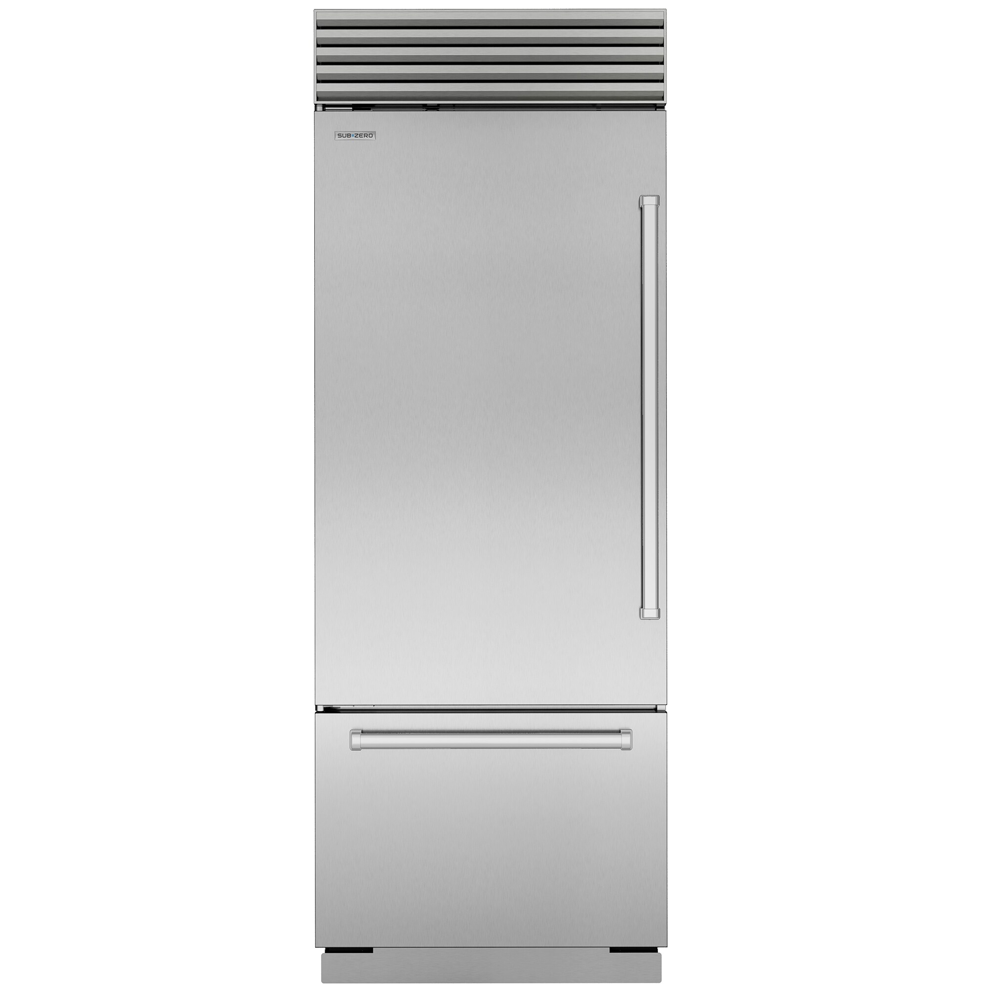 Sub-Zero Classic Series 30 in. Built-In 17.0 cu. ft. Left-Hinged Smart Bottom Freezer Refrigerator with Professional Handles - Stainless Steel, , hires