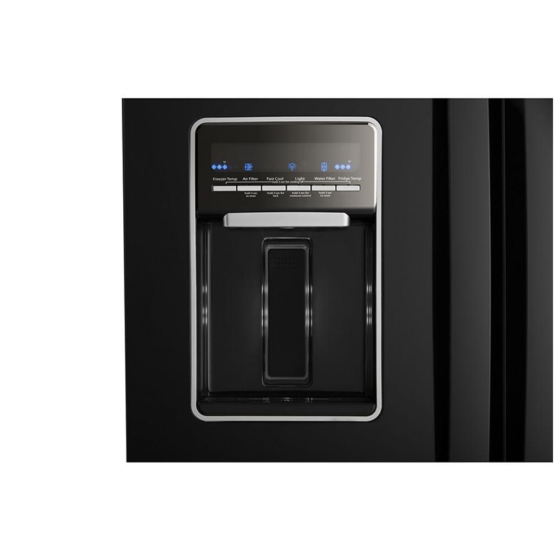 Whirlpool 30 in. 19.7 cu. ft. French Door Refrigerator with Water Dispenser - Black, Black, hires