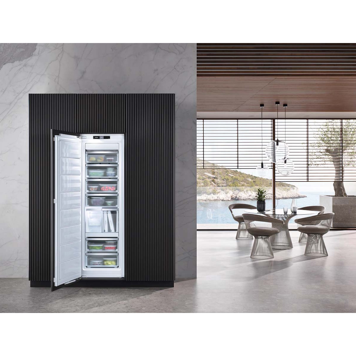 Miele PerfectCool Series 22 in. 7.5 cu. ft. Built-in Smart 8-Drawers Compact Upright Freezer with Ice-Maker - Custom Panel Ready, , hires