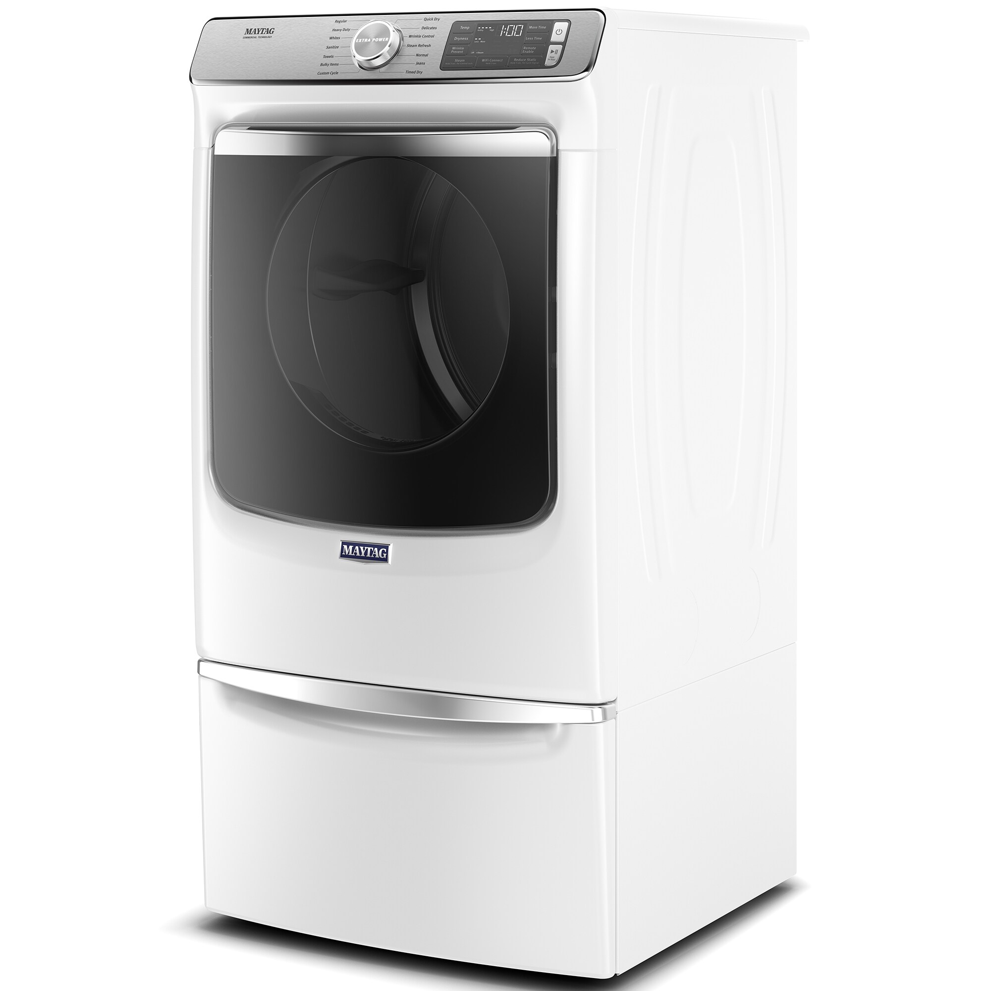 Maytag 27 in. 7.3 cu. ft. Smart Stackable Gas Dryer with Extra Power Button, IndustryExclusive