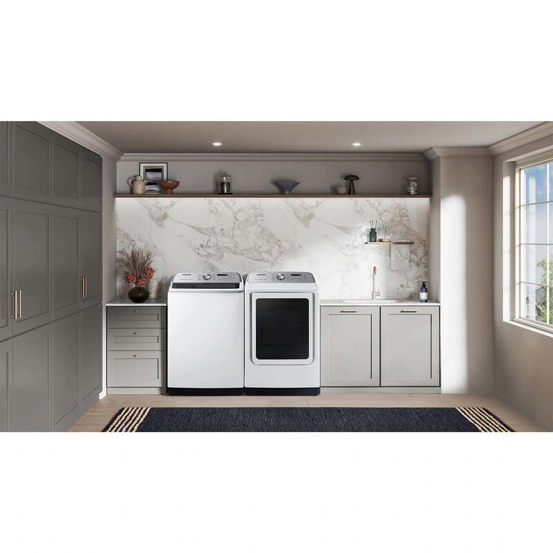 Samsung 27 in. 5.5 cu. ft. Smart Top Load Washer with Super Speed Wash - White, White, hires